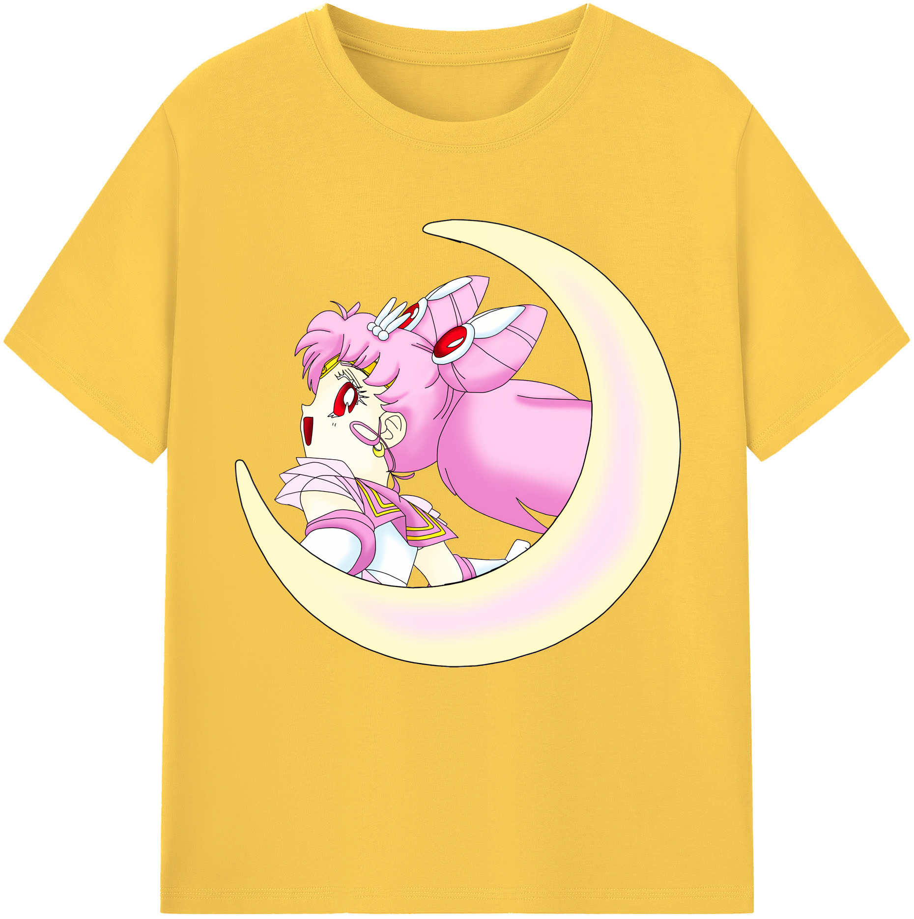 （画像用） 美少女戦士セーラームーン ちびうさ Sailor Moon Chibiusa Tsukino Usagi Small Lady Serenity 綿100％半袖Tシャツ（フロントプリント）