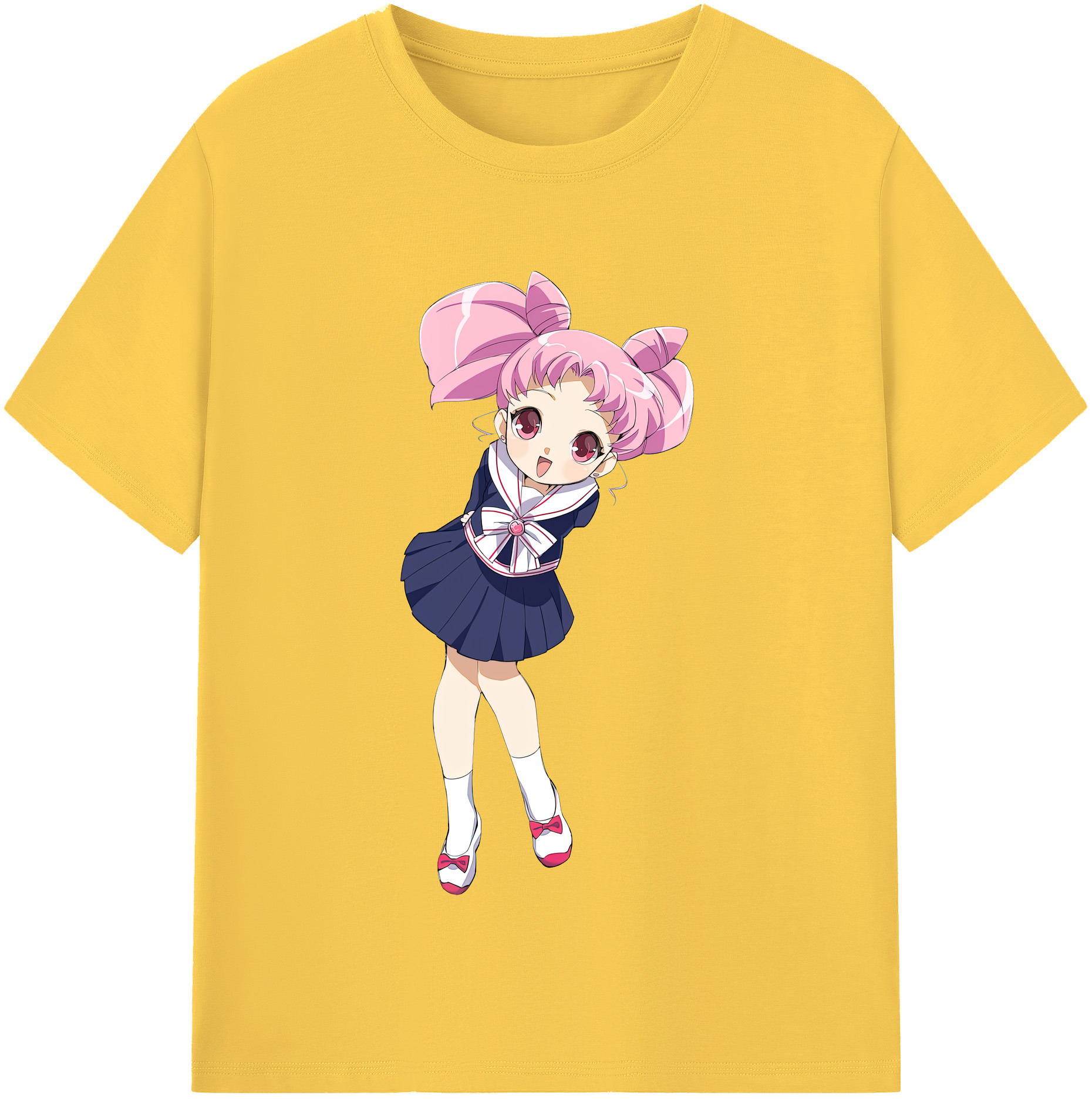（画像用） 美少女戦士セーラームーン ちびうさ Sailor Moon Chibiusa Tsukino Usagi Small Lady Serenity 綿100％半袖Tシャツ（フロントプリント）