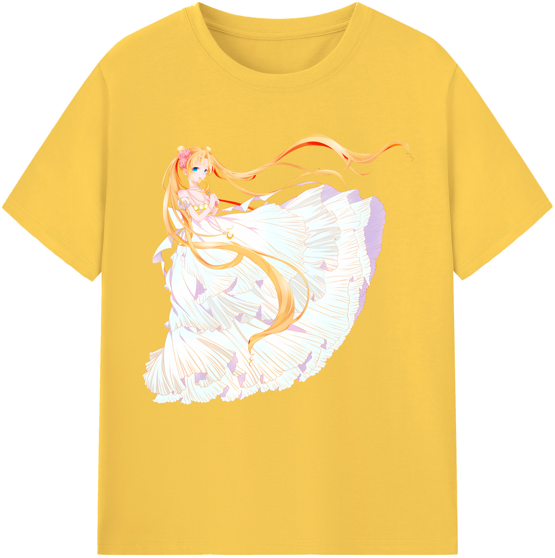 （画像用） 美少女戦士セーラームーン 愛野 美奈子 あいの みなこ Sailor Moon Aino Minako 綿100％半袖Tシャツ（フロントプリント）