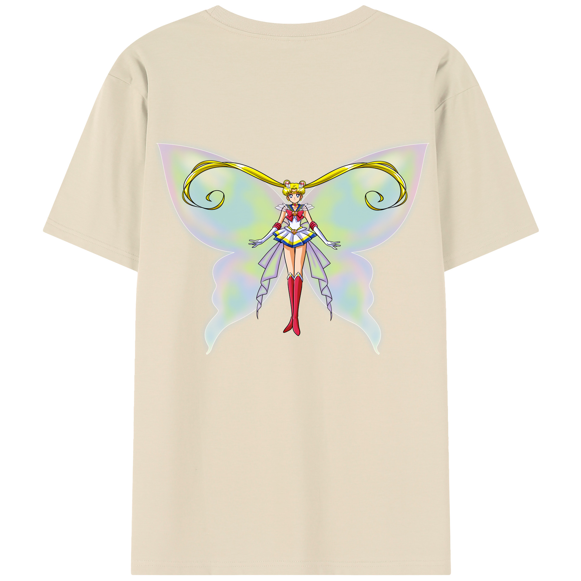 （画像用） 美少女戦士セーラームーン 月野 うさぎ つきの うさぎ Sailor Moon Tsukino Usagi 綿100％半袖Tシャツ（背面プリント）
