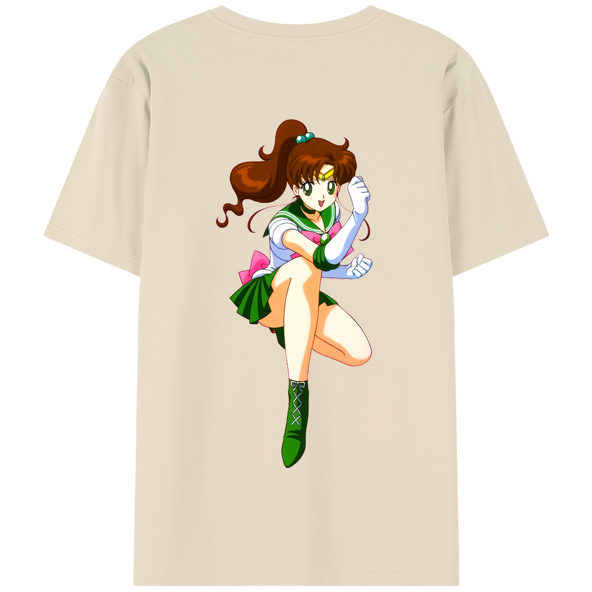 （画像用） 美少女戦士セーラームーン 木野 まこと きの まこと Sailor Moon Kino Makoto （セーラージュピター；Sailor Jupiter） 綿100％半袖Tシャツ（背面プリント）