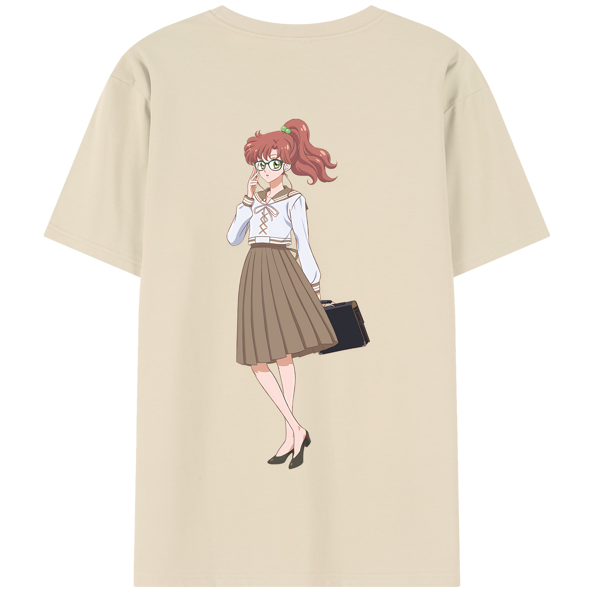 （画像用） 美少女戦士セーラームーン 木野 まこと きの まこと Sailor Moon Kino Makoto （セーラージュピター；Sailor Jupiter） 綿100％半袖Tシャツ（背面プリント）