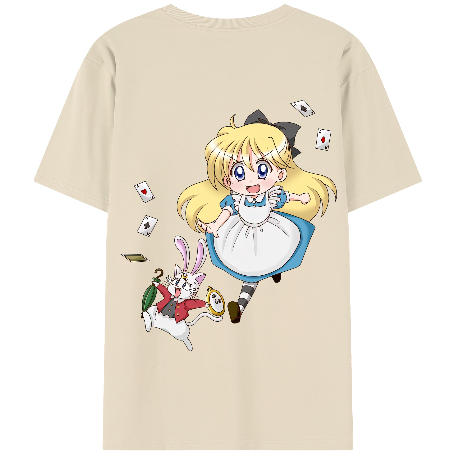 （画像用） 美少女戦士セーラームーン 愛野 美奈子 あいの みなこ Sailor Moon Aino Minako 綿100％半袖Tシャツ（背面プリント）