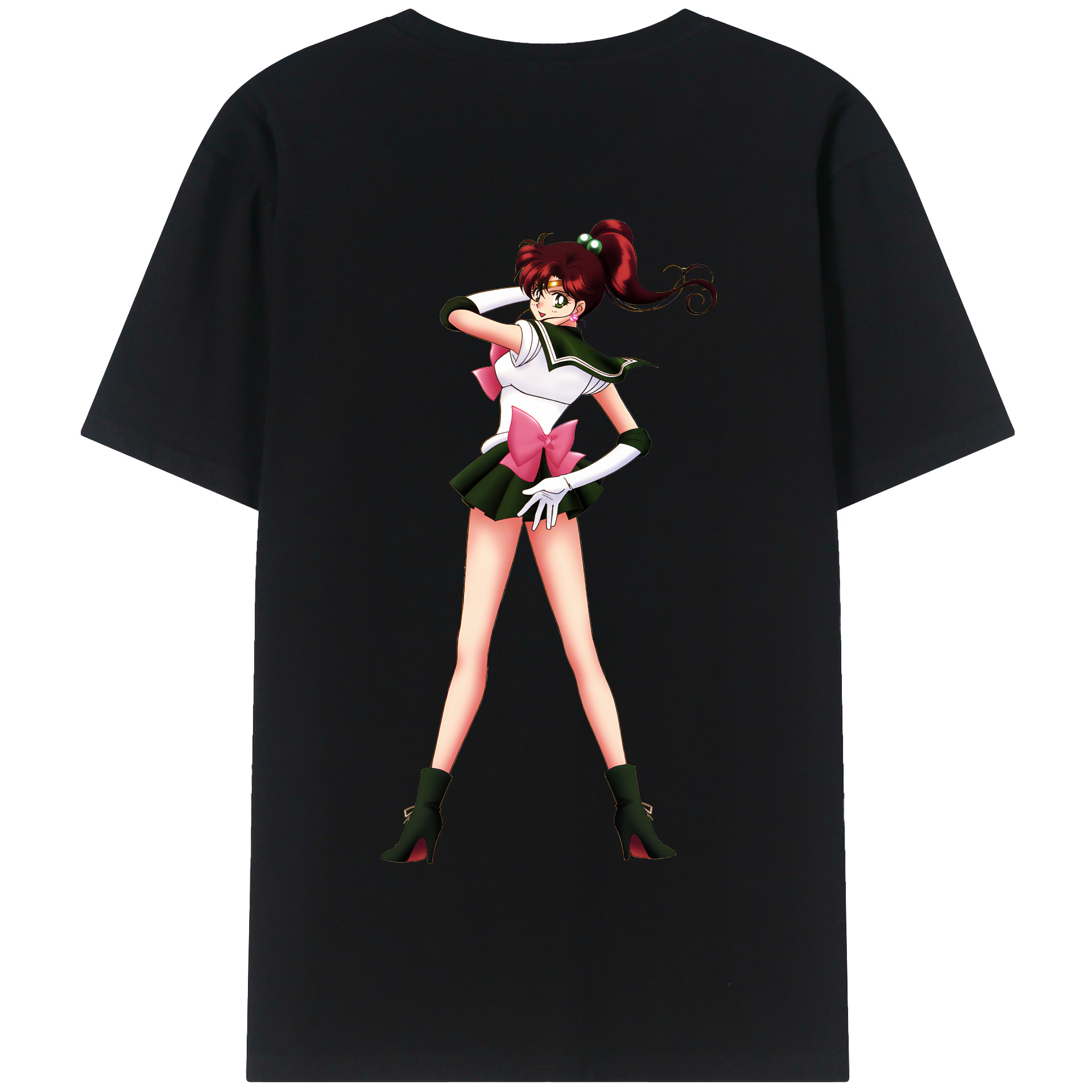 （画像用） 美少女戦士セーラームーン 木野 まこと きの まこと Sailor Moon Kino Makoto （セーラージュピター；Sailor Jupiter） 綿100％半袖Tシャツ（背面プリント）