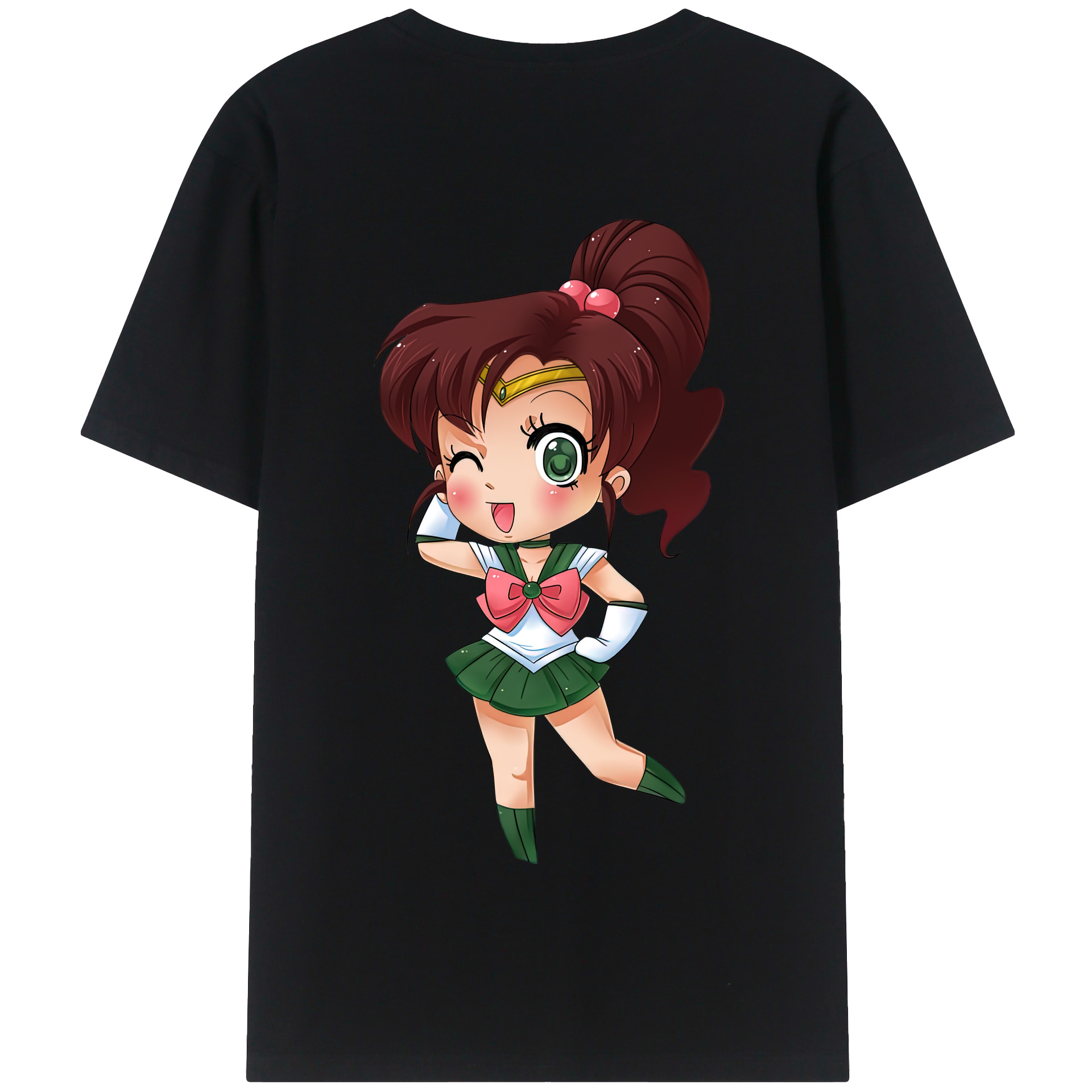 （画像用） 美少女戦士セーラームーン 木野 まこと きの まこと Sailor Moon Kino Makoto （セーラージュピター；Sailor Jupiter） 綿100％半袖Tシャツ（背面プリント）