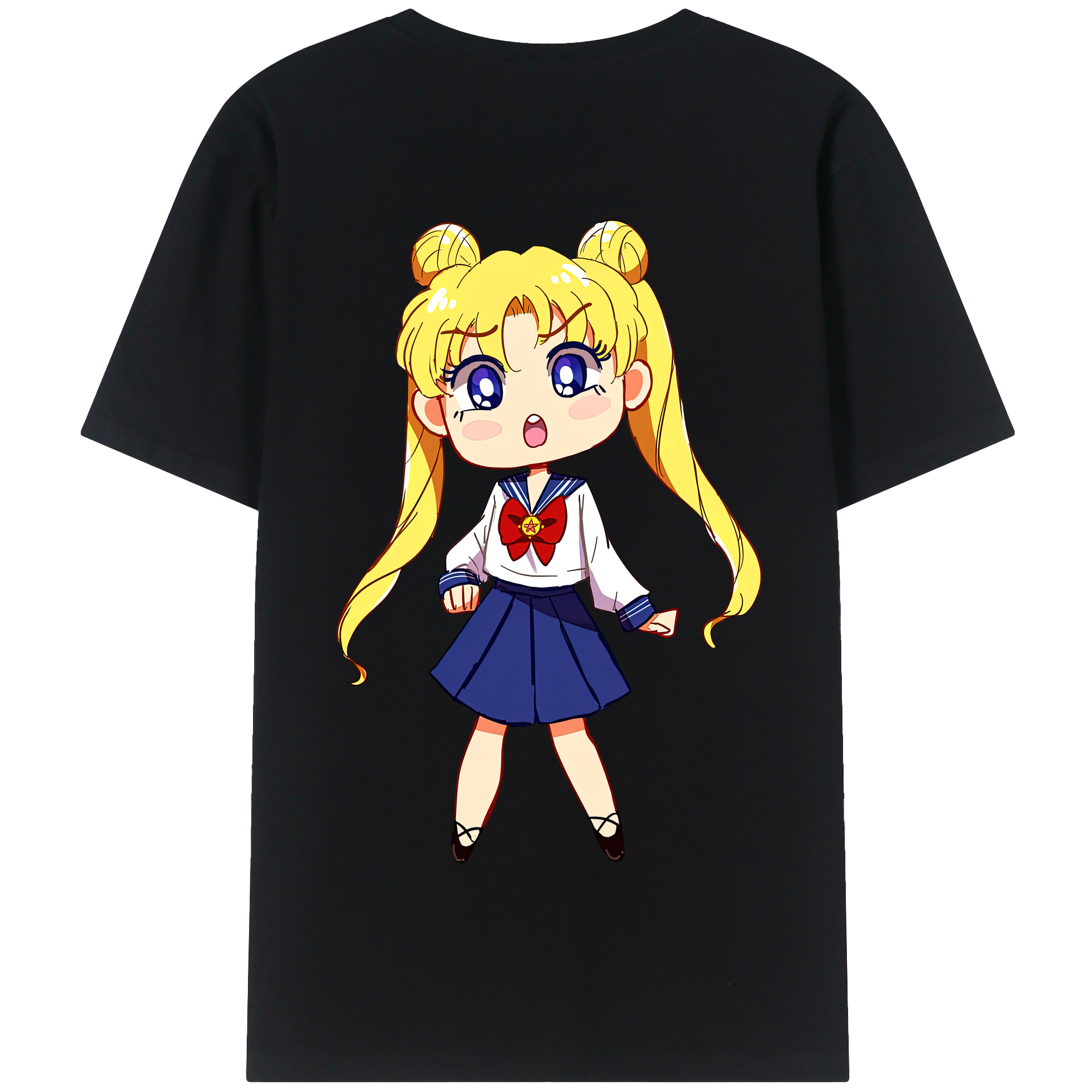 （画像用） 美少女戦士セーラームーン 愛野 美奈子 あいの みなこ Sailor Moon Aino Minako 綿100％半袖Tシャツ（背面プリント）