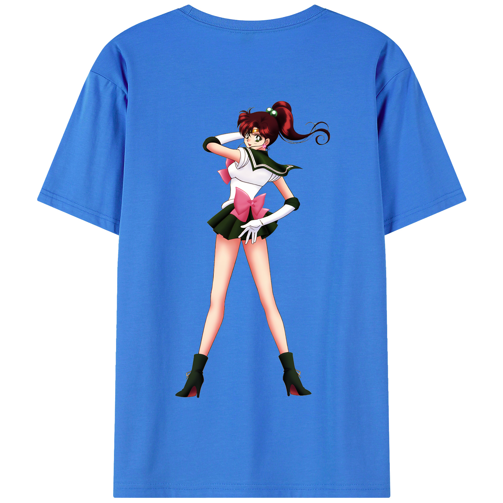 （画像用） 美少女戦士セーラームーン 木野 まこと きの まこと Sailor Moon Kino Makoto （セーラージュピター；Sailor Jupiter） 綿100％半袖Tシャツ（背面プリント）