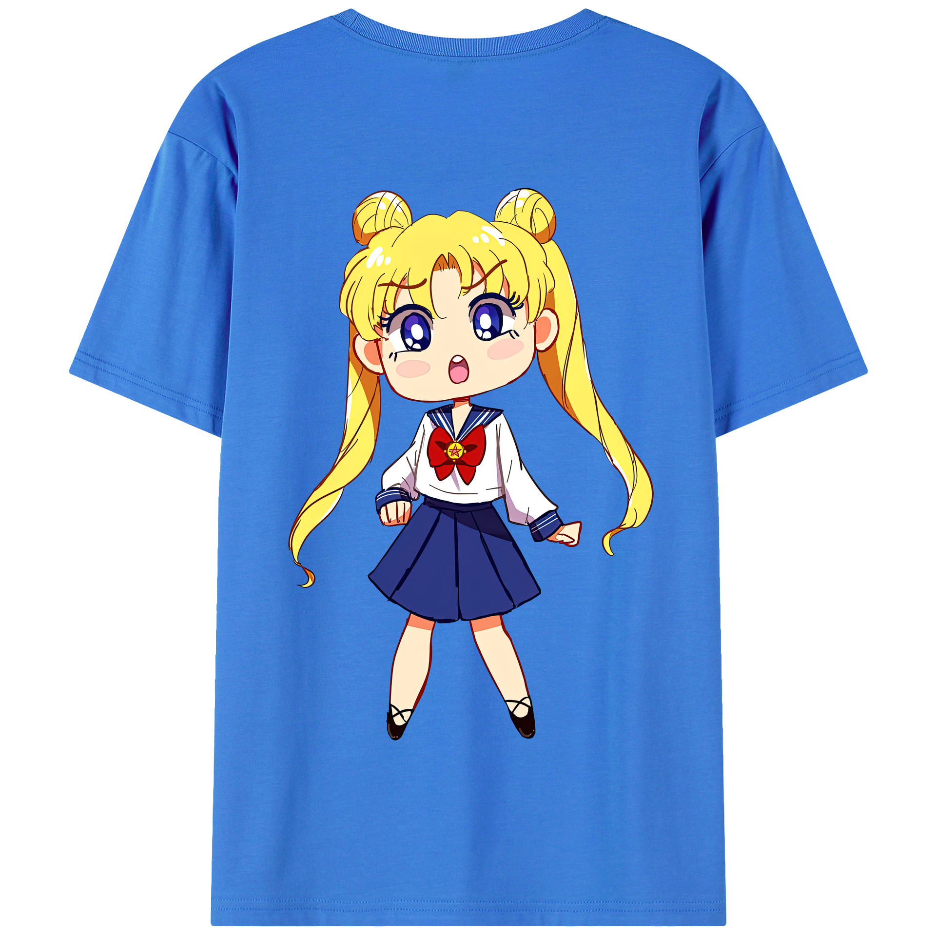 （画像用） 美少女戦士セーラームーン 愛野 美奈子 あいの みなこ Sailor Moon Aino Minako 綿100％半袖Tシャツ（背面プリント）