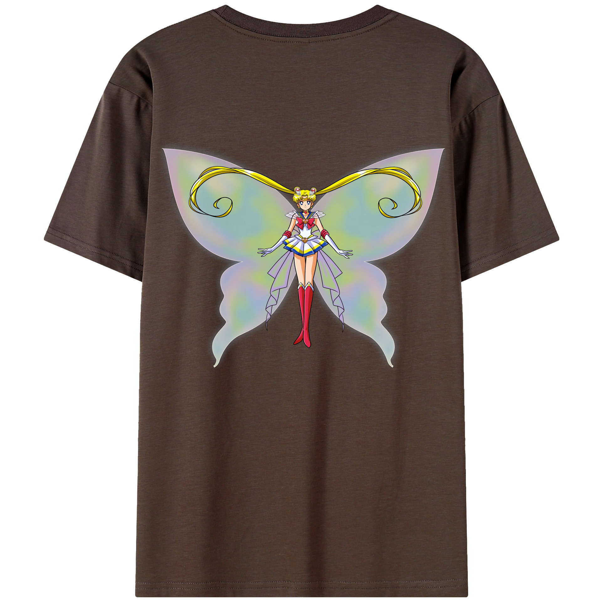 （画像用） 美少女戦士セーラームーン 月野 うさぎ つきの うさぎ Sailor Moon Tsukino Usagi 綿100％半袖Tシャツ（背面プリント）