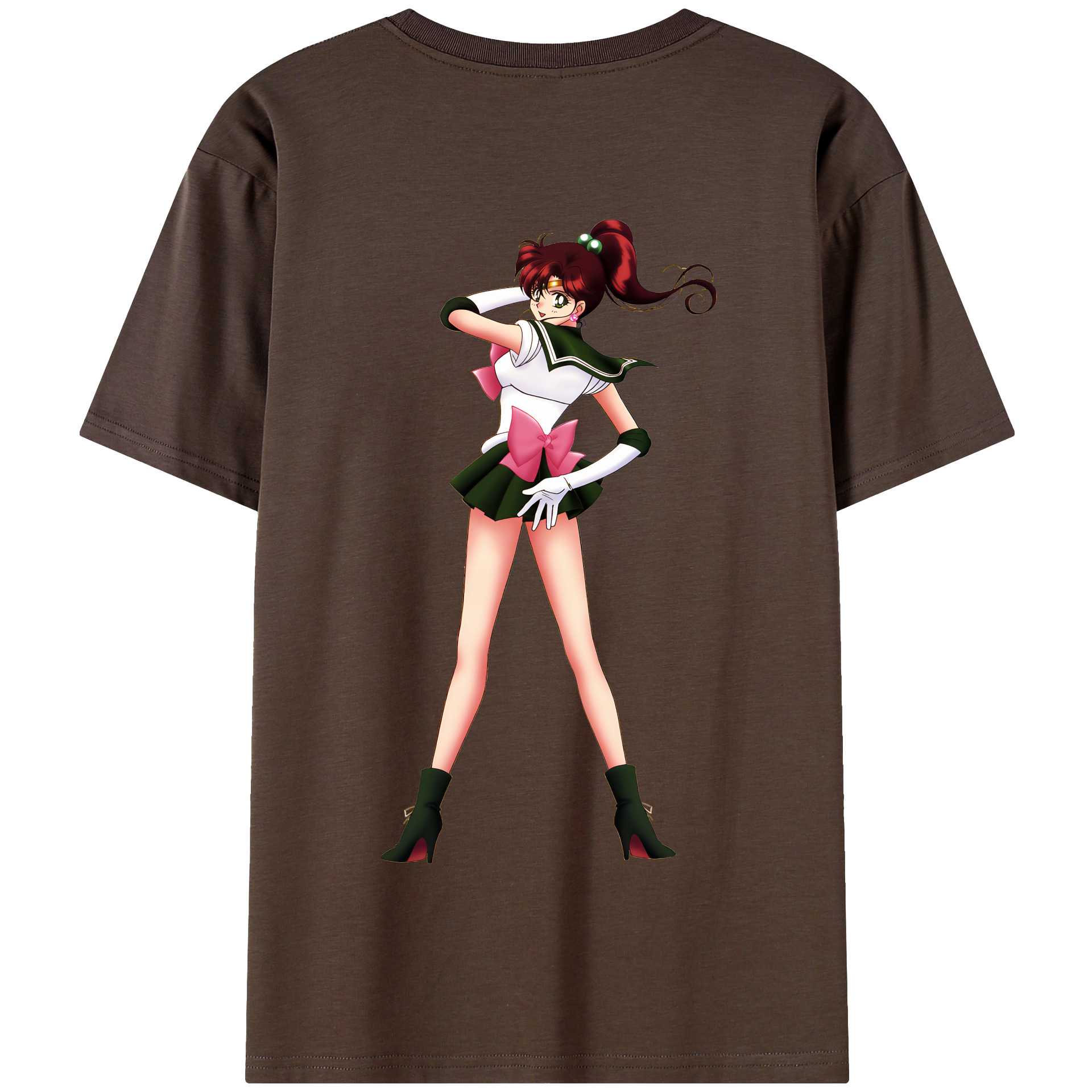（画像用） 美少女戦士セーラームーン 木野 まこと きの まこと Sailor Moon Kino Makoto （セーラージュピター；Sailor Jupiter） 綿100％半袖Tシャツ（背面プリント）