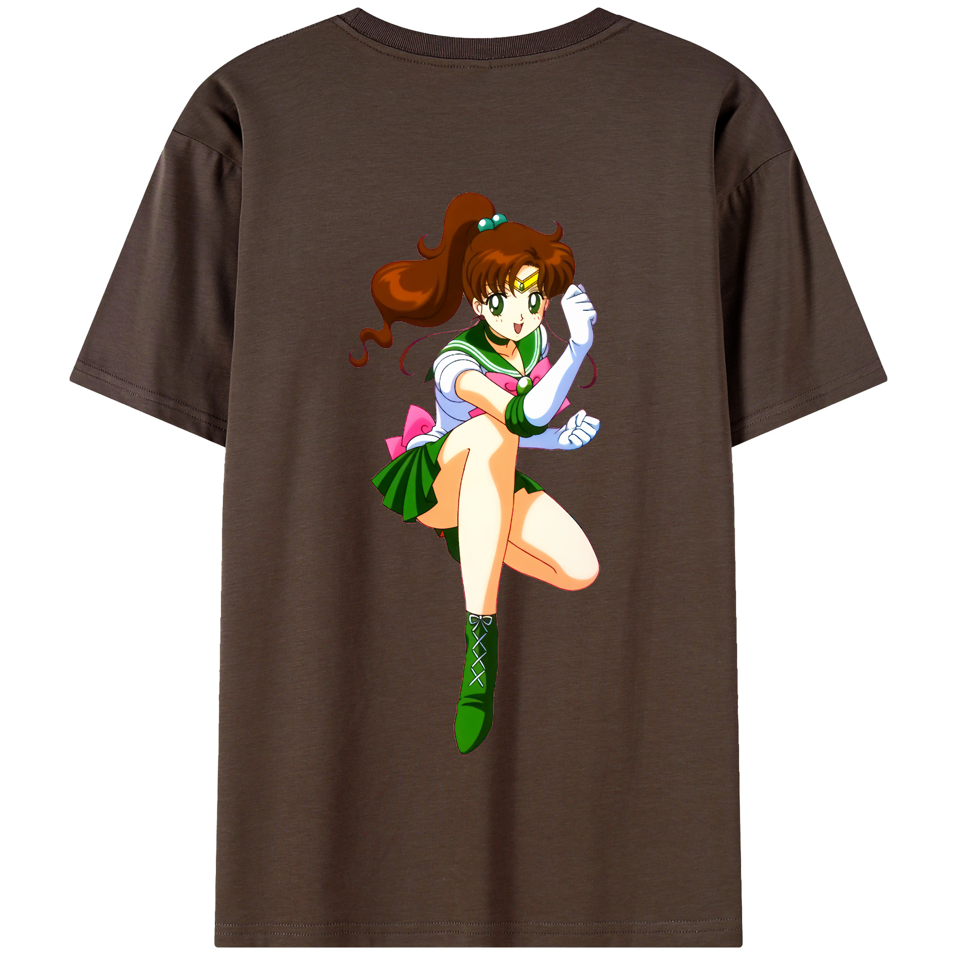 （画像用） 美少女戦士セーラームーン 木野 まこと きの まこと Sailor Moon Kino Makoto （セーラージュピター；Sailor Jupiter） 綿100％半袖Tシャツ（背面プリント）