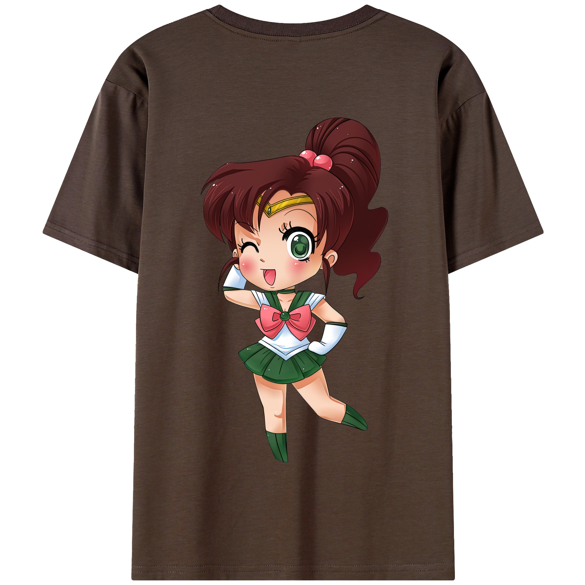 （画像用） 美少女戦士セーラームーン 木野 まこと きの まこと Sailor Moon Kino Makoto （セーラージュピター；Sailor Jupiter） 綿100％半袖Tシャツ（背面プリント）