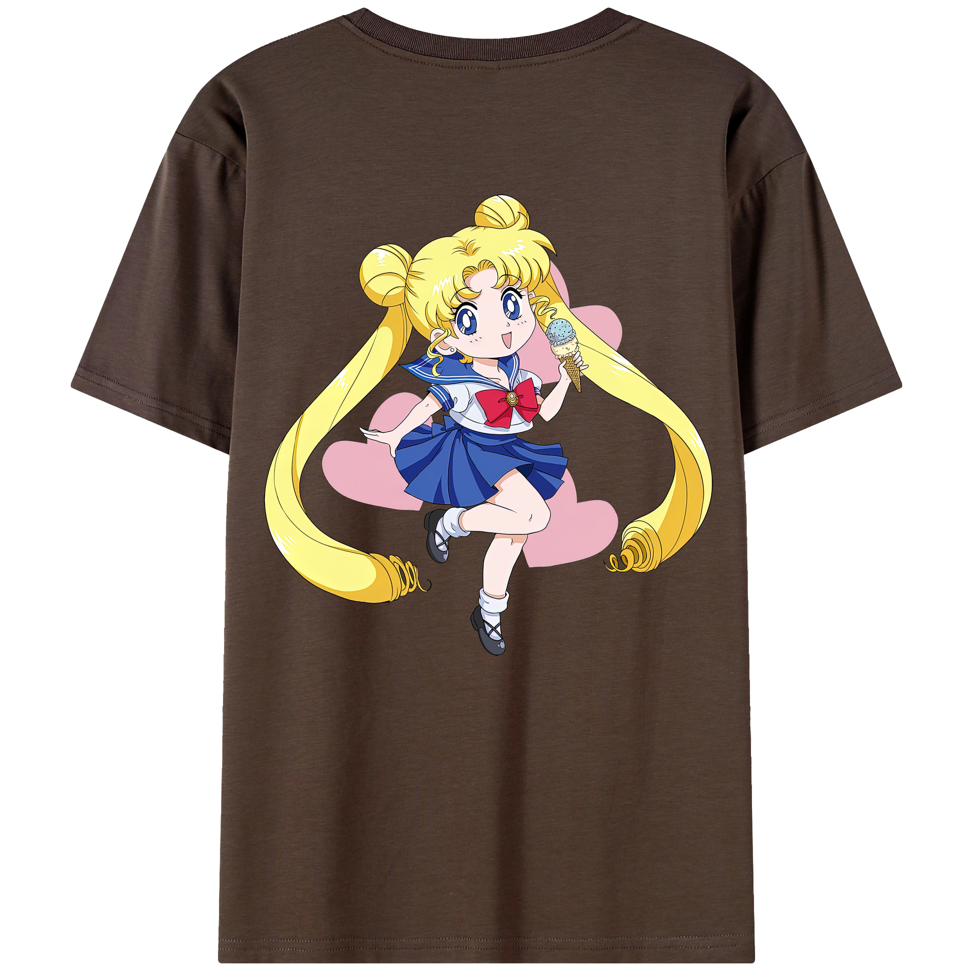 （画像用） 美少女戦士セーラームーン 愛野 美奈子 あいの みなこ Sailor Moon Aino Minako 綿100％半袖Tシャツ（背面プリント）
