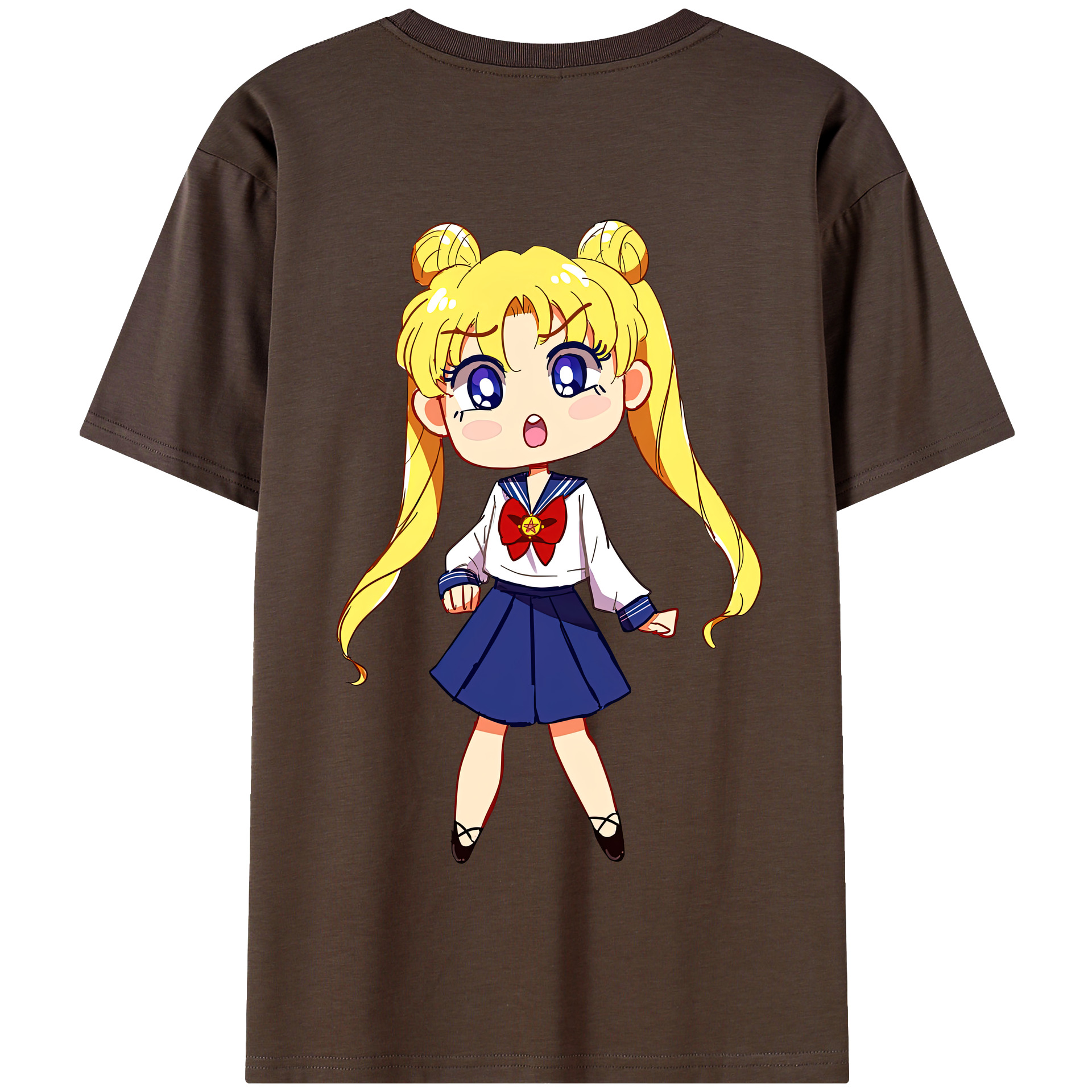 （画像用） 美少女戦士セーラームーン 愛野 美奈子 あいの みなこ Sailor Moon Aino Minako 綿100％半袖Tシャツ（背面プリント）