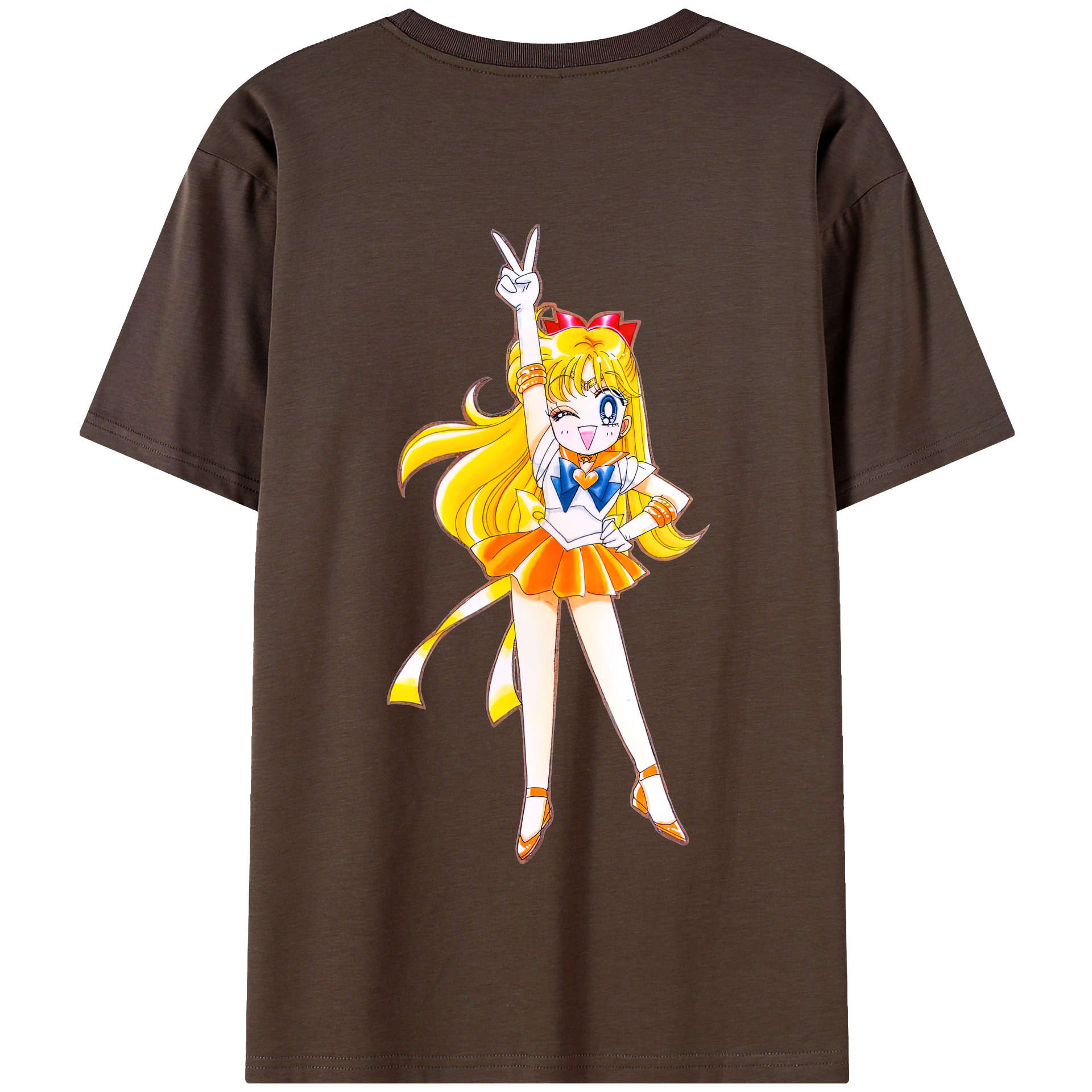 （画像用） 美少女戦士セーラームーン 愛野 美奈子 あいの みなこ Sailor Moon Aino Minako 綿100％半袖Tシャツ（背面プリント）