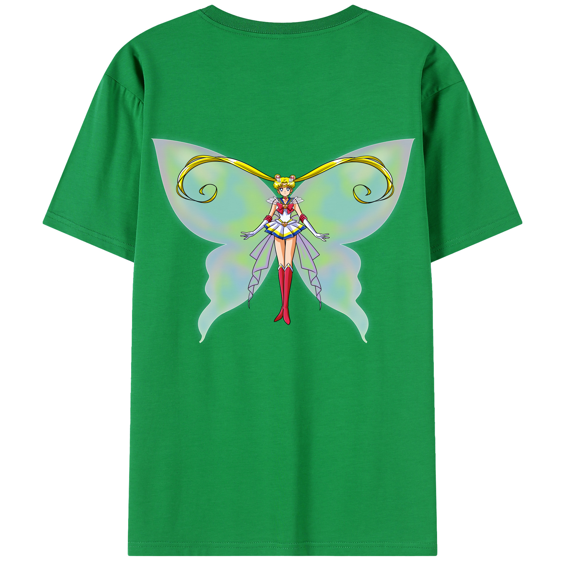 （画像用） 美少女戦士セーラームーン 月野 うさぎ つきの うさぎ Sailor Moon Tsukino Usagi 綿100％半袖Tシャツ（背面プリント）