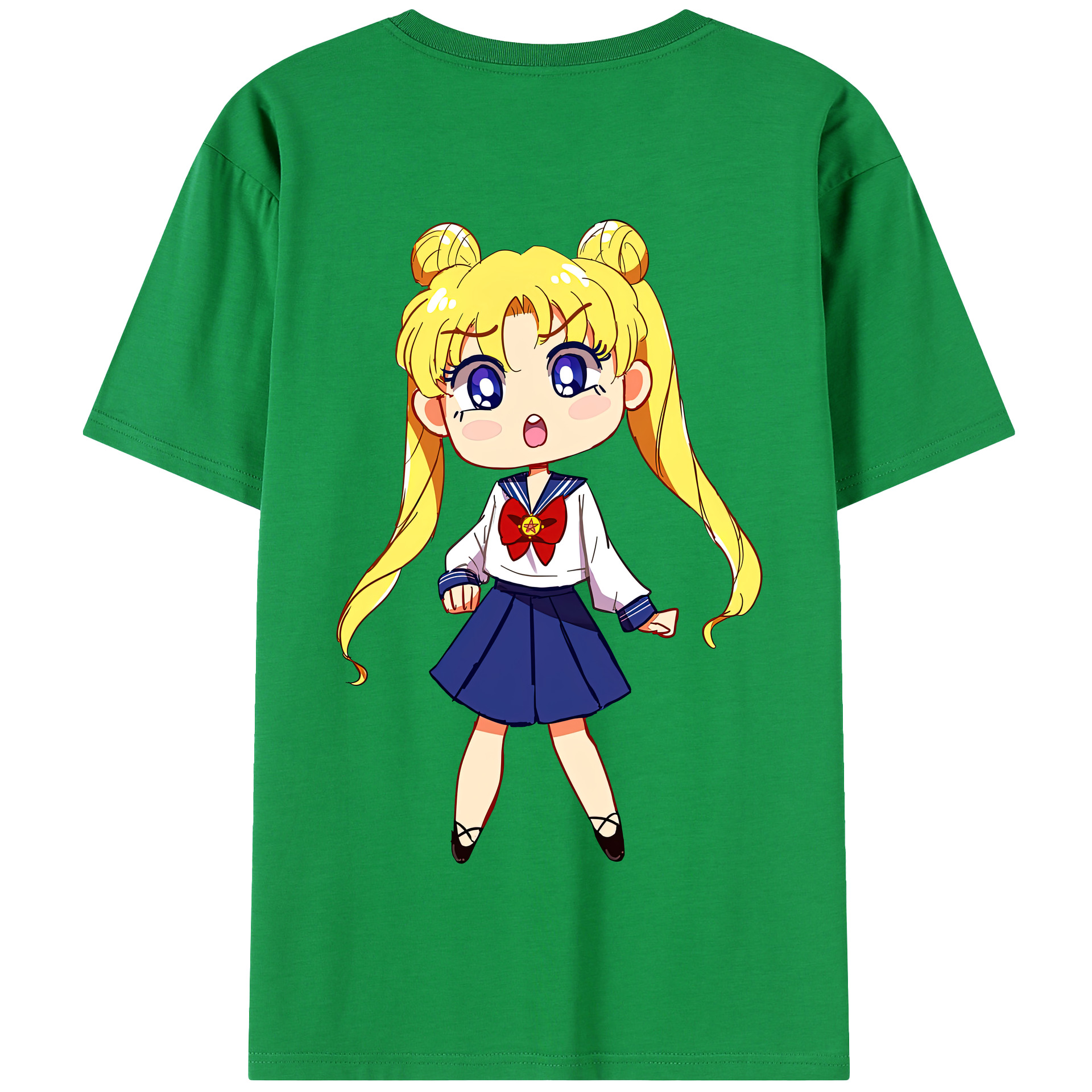 （画像用） 美少女戦士セーラームーン 愛野 美奈子 あいの みなこ Sailor Moon Aino Minako 綿100％半袖Tシャツ（背面プリント）