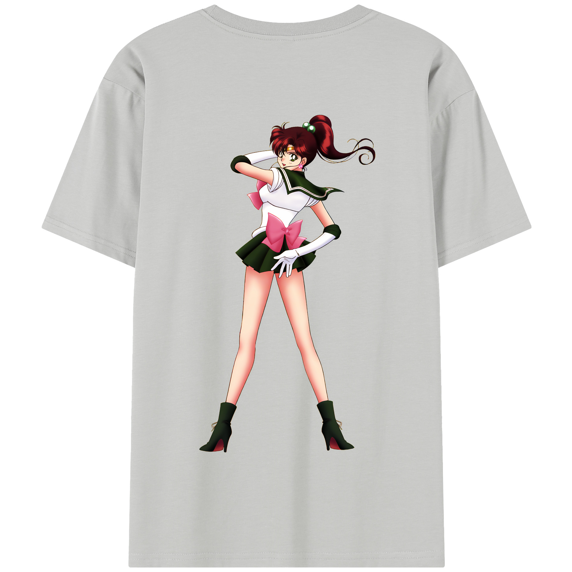 （画像用） 美少女戦士セーラームーン 木野 まこと きの まこと Sailor Moon Kino Makoto （セーラージュピター；Sailor Jupiter） 綿100％半袖Tシャツ（背面プリント）