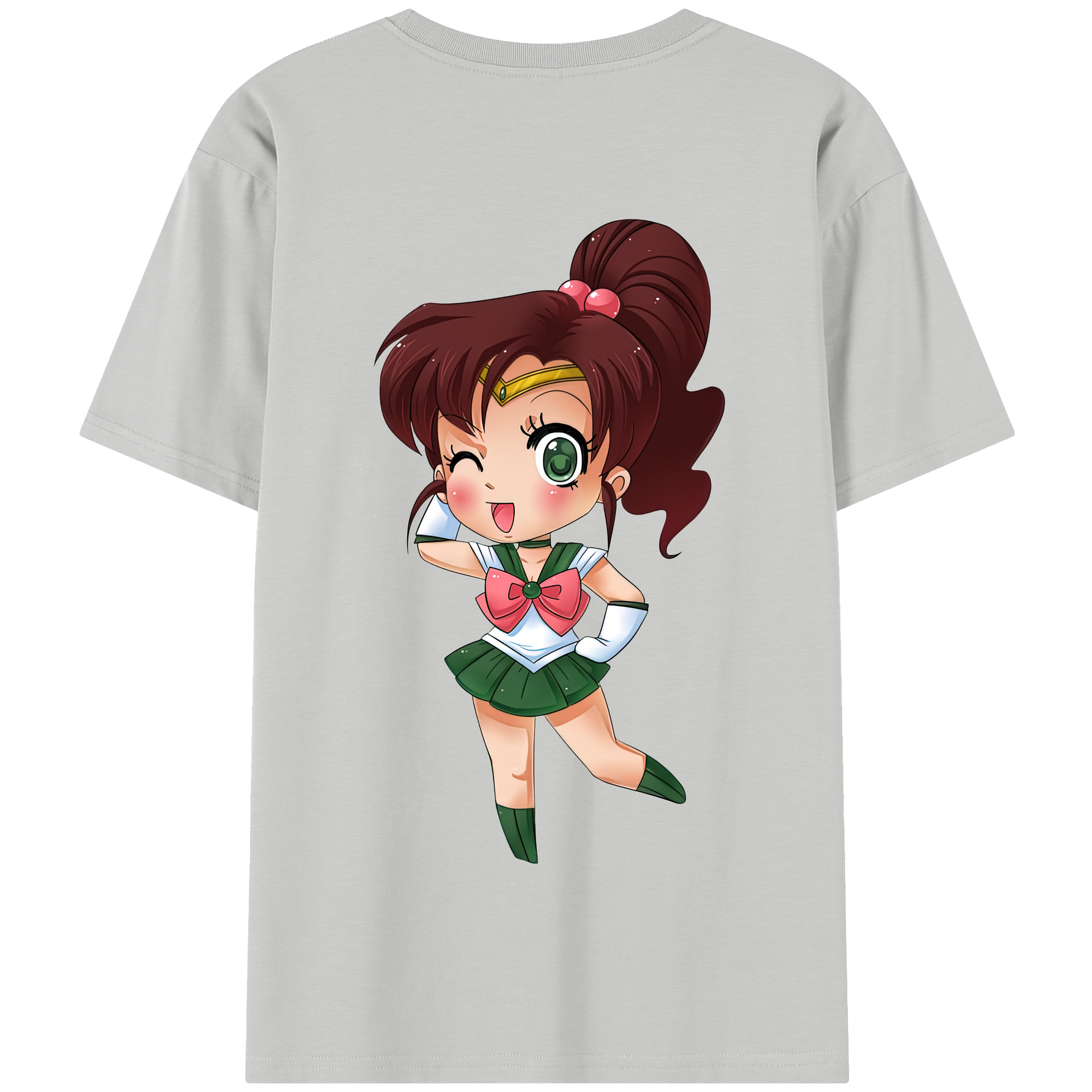 （画像用） 美少女戦士セーラームーン 木野 まこと きの まこと Sailor Moon Kino Makoto （セーラージュピター；Sailor Jupiter） 綿100％半袖Tシャツ（背面プリント）