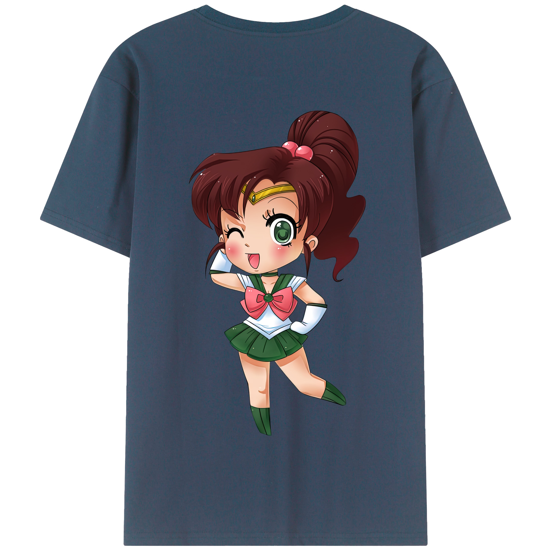 （画像用） 美少女戦士セーラームーン 木野 まこと きの まこと Sailor Moon Kino Makoto （セーラージュピター；Sailor Jupiter） 綿100％半袖Tシャツ（背面プリント）