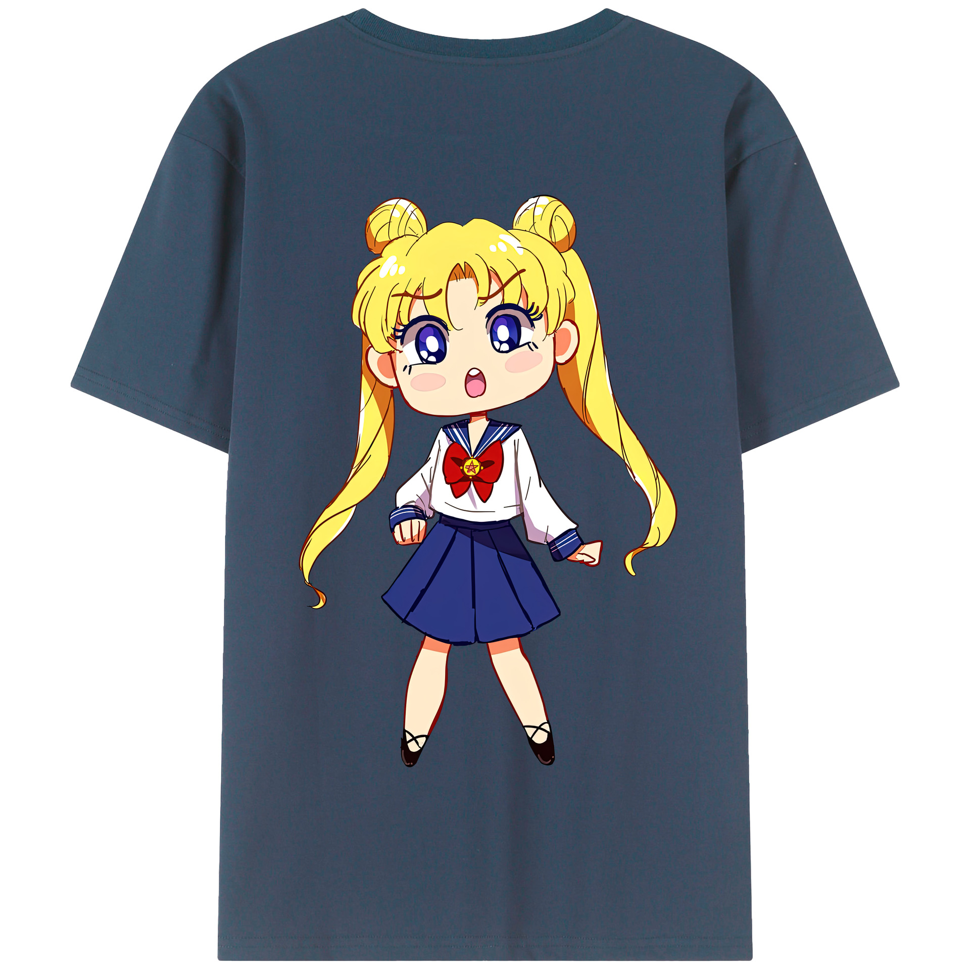 （画像用） 美少女戦士セーラームーン 愛野 美奈子 あいの みなこ Sailor Moon Aino Minako 綿100％半袖Tシャツ（背面プリント）