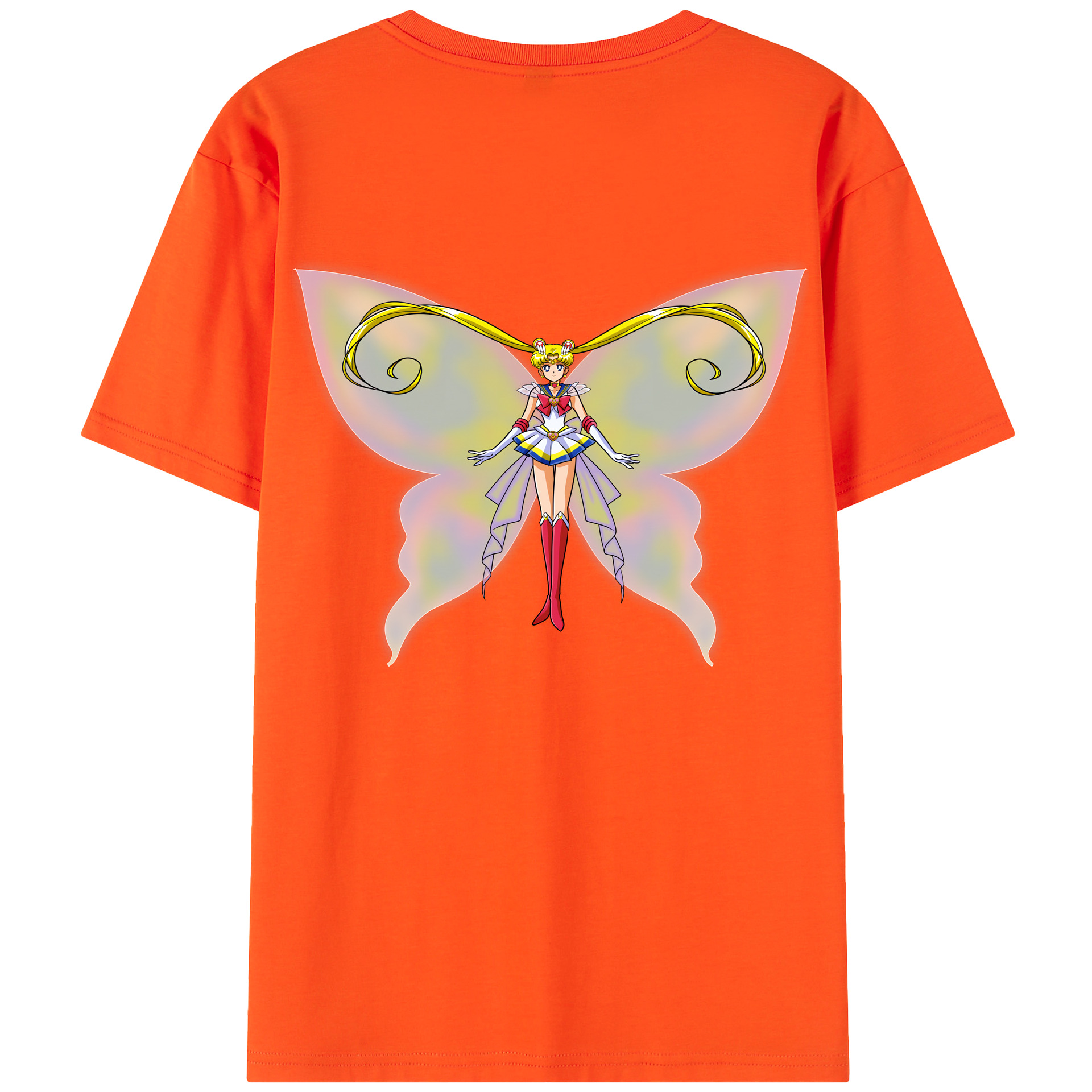 （画像用） 美少女戦士セーラームーン 月野 うさぎ つきの うさぎ Sailor Moon Tsukino Usagi 綿100％半袖Tシャツ（背面プリント）