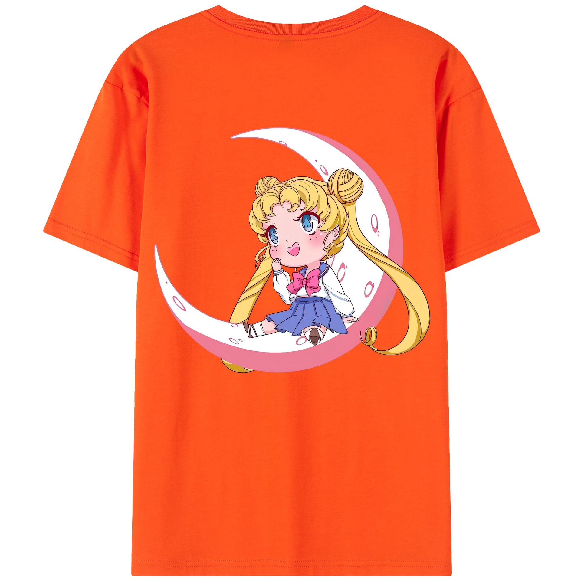 （画像用） 美少女戦士セーラームーン 愛野 美奈子 あいの みなこ Sailor Moon Aino Minako 綿100％半袖Tシャツ（背面プリント）