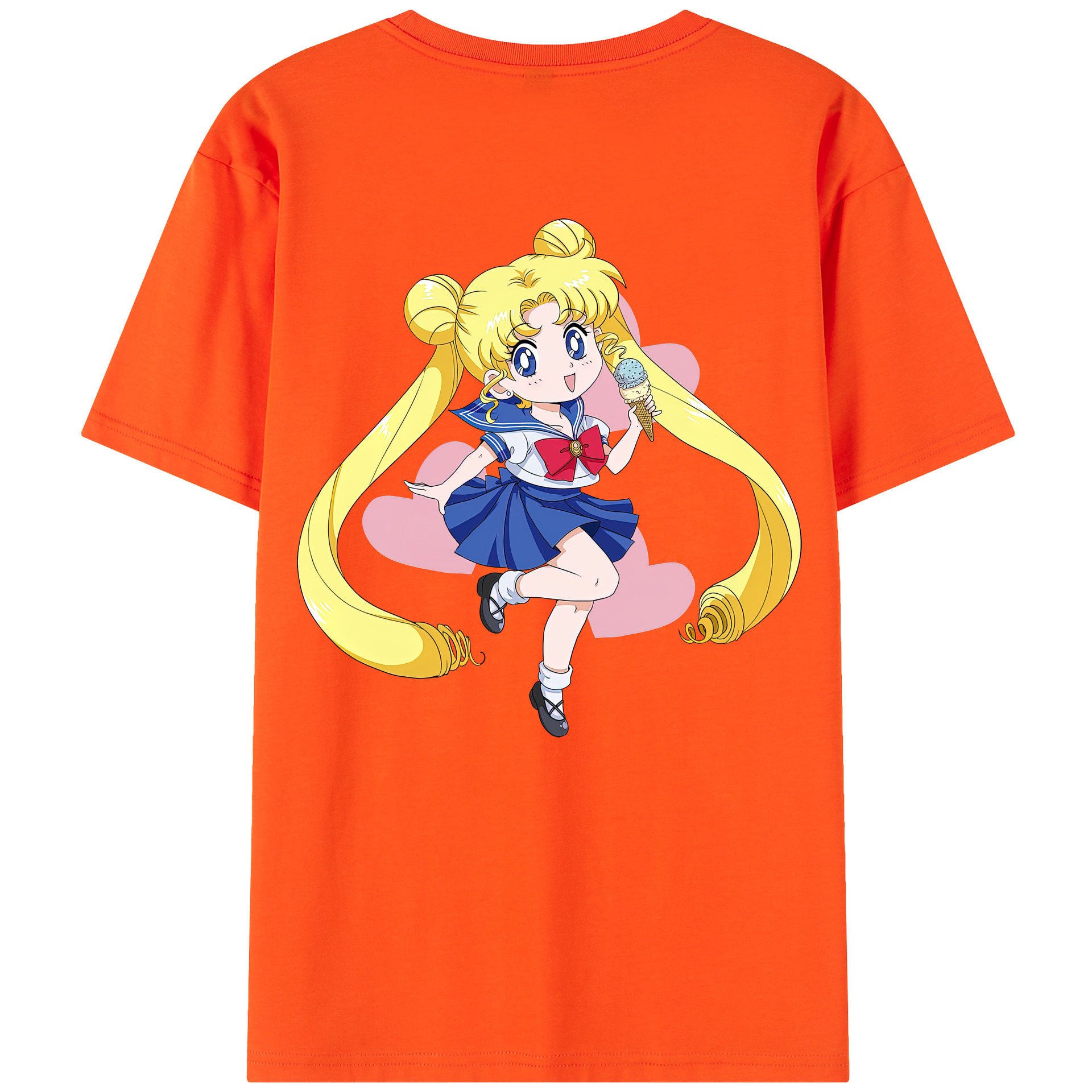 （画像用） 美少女戦士セーラームーン 愛野 美奈子 あいの みなこ Sailor Moon Aino Minako 綿100％半袖Tシャツ（背面プリント）