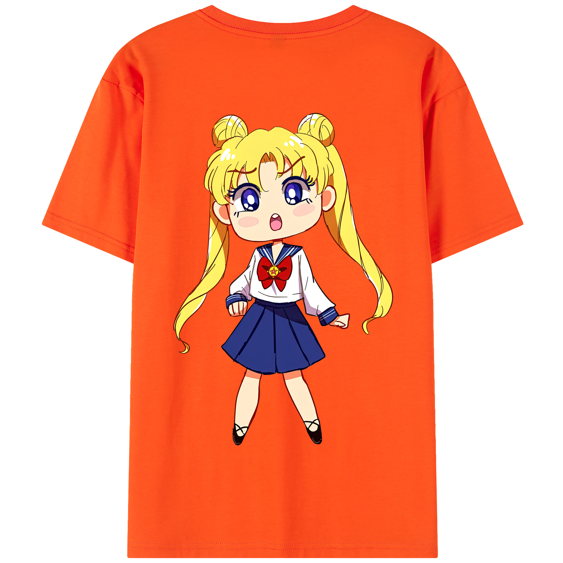 （画像用） 美少女戦士セーラームーン 愛野 美奈子 あいの みなこ Sailor Moon Aino Minako 綿100％半袖Tシャツ（背面プリント）