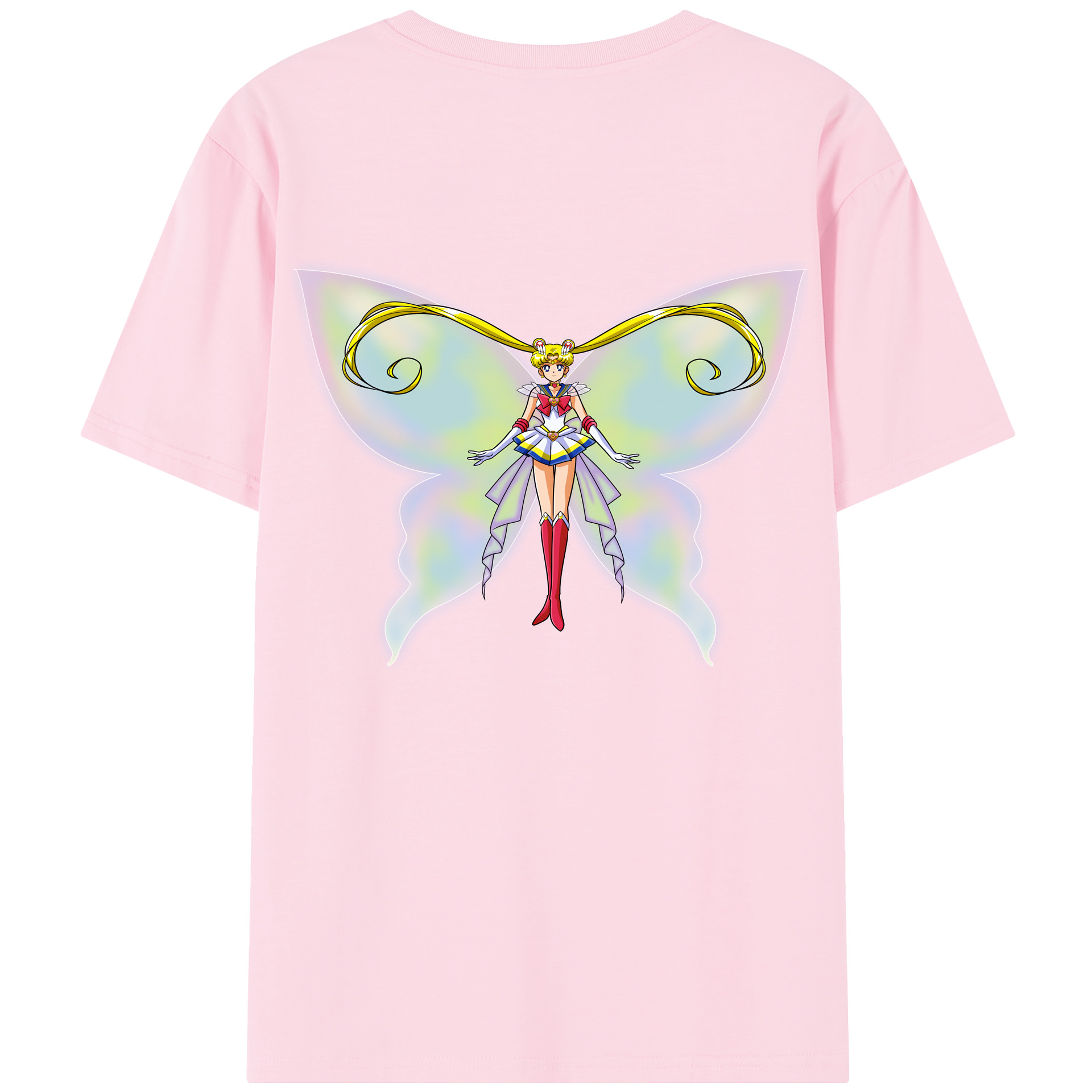 （画像用） 美少女戦士セーラームーン 月野 うさぎ つきの うさぎ Sailor Moon Tsukino Usagi 綿100％半袖Tシャツ（背面プリント）