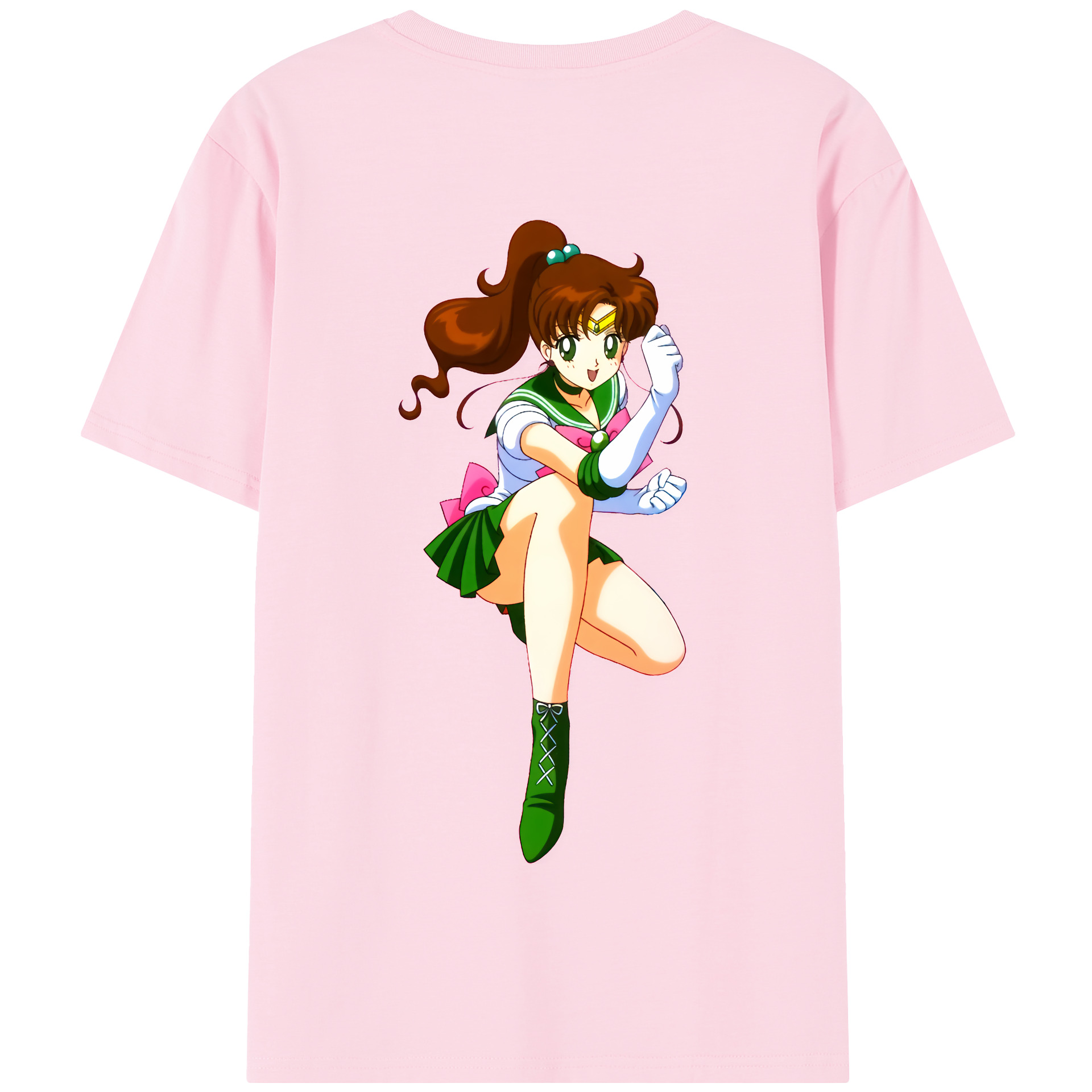 （画像用） 美少女戦士セーラームーン 木野 まこと きの まこと Sailor Moon Kino Makoto （セーラージュピター；Sailor Jupiter） 綿100％半袖Tシャツ（背面プリント）