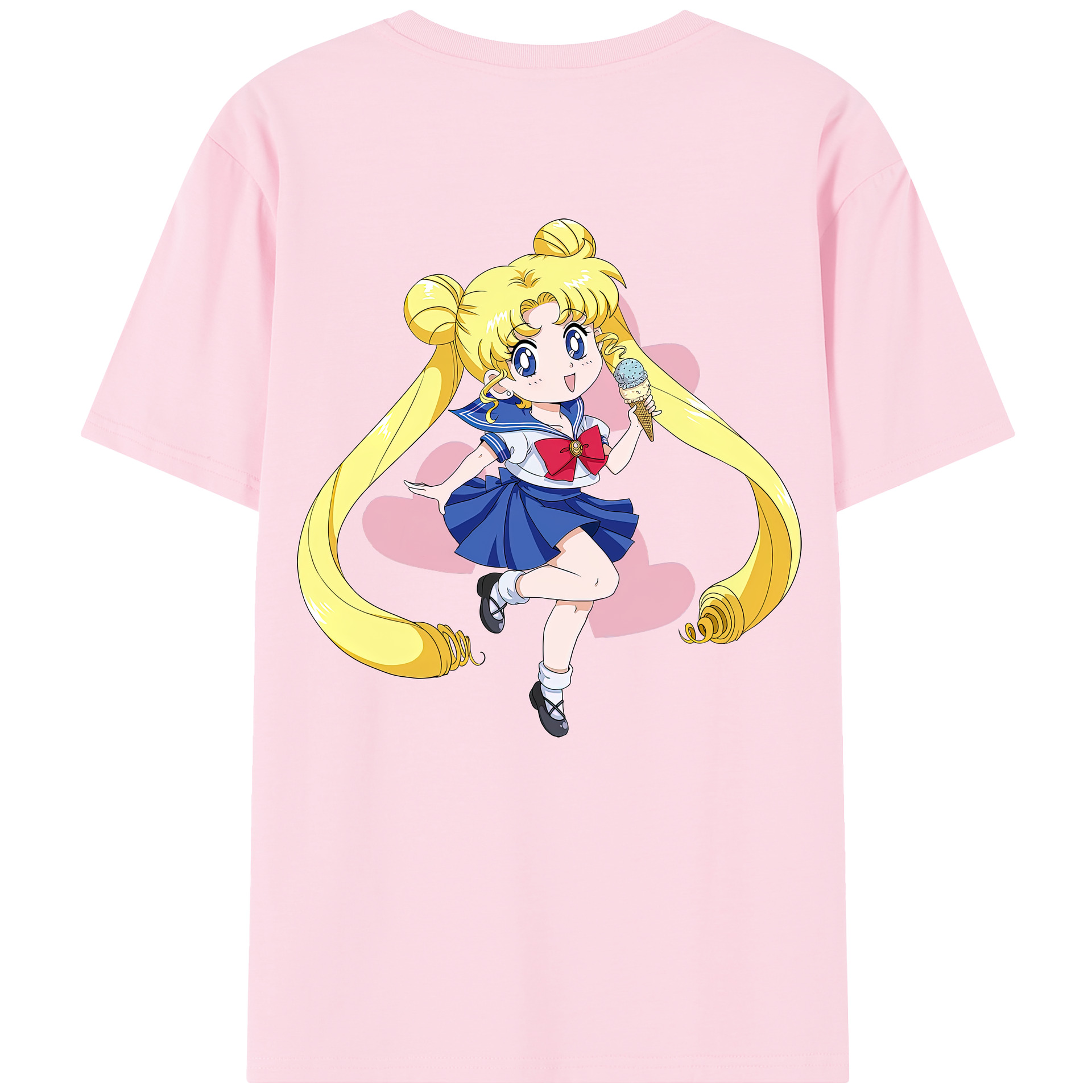 （画像用） 美少女戦士セーラームーン 愛野 美奈子 あいの みなこ Sailor Moon Aino Minako 綿100％半袖Tシャツ（背面プリント）