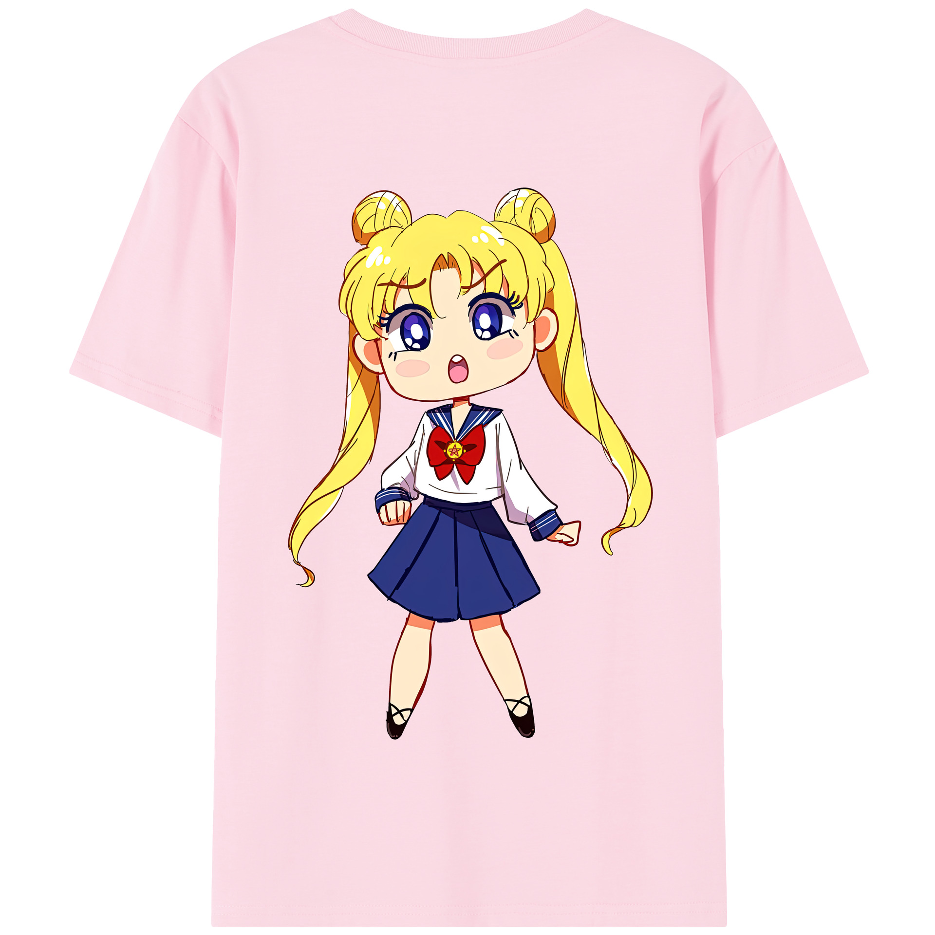（画像用） 美少女戦士セーラームーン 愛野 美奈子 あいの みなこ Sailor Moon Aino Minako 綿100％半袖Tシャツ（背面プリント）