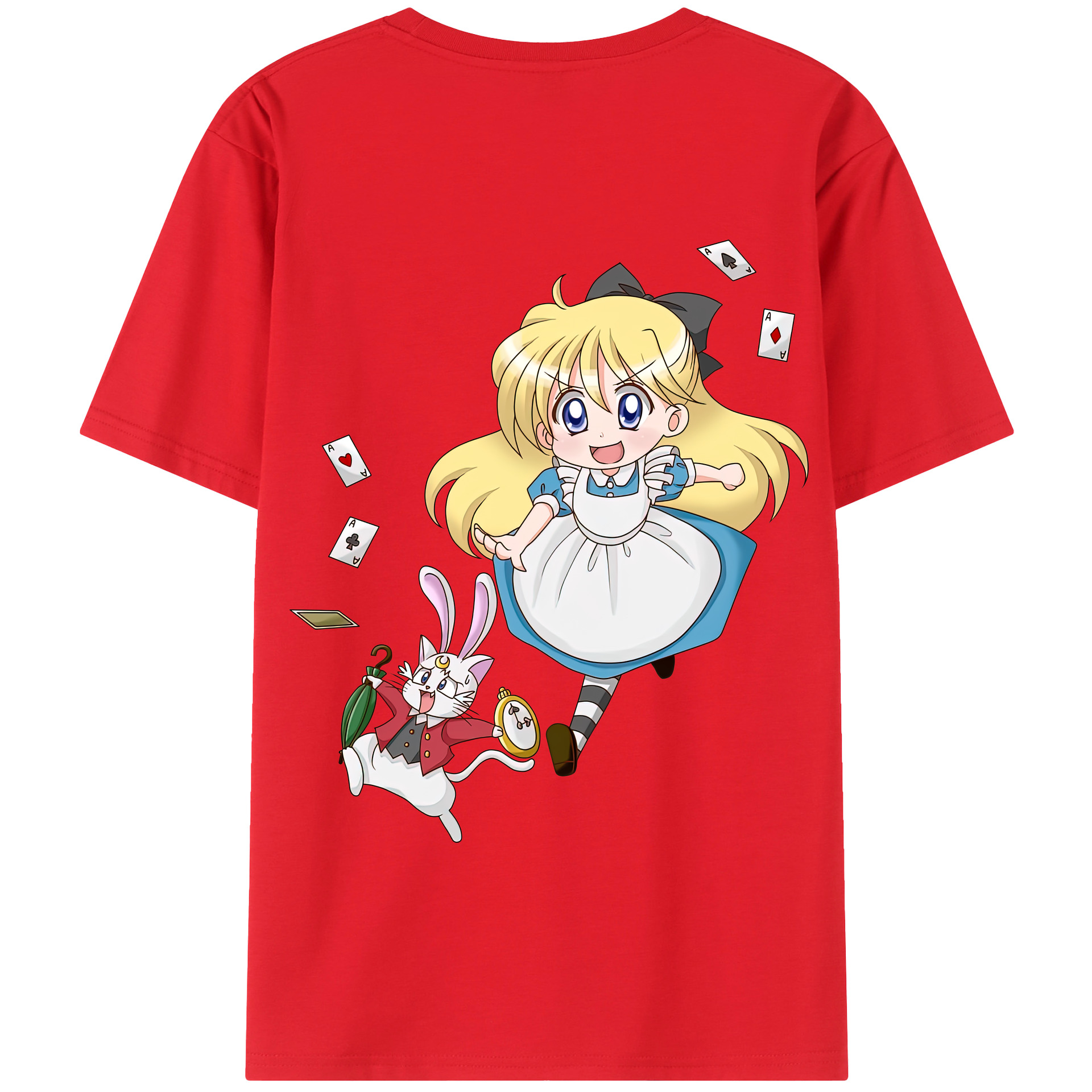 （画像用） 美少女戦士セーラームーン 愛野 美奈子 あいの みなこ Sailor Moon Aino Minako 綿100％半袖Tシャツ（背面プリント）
