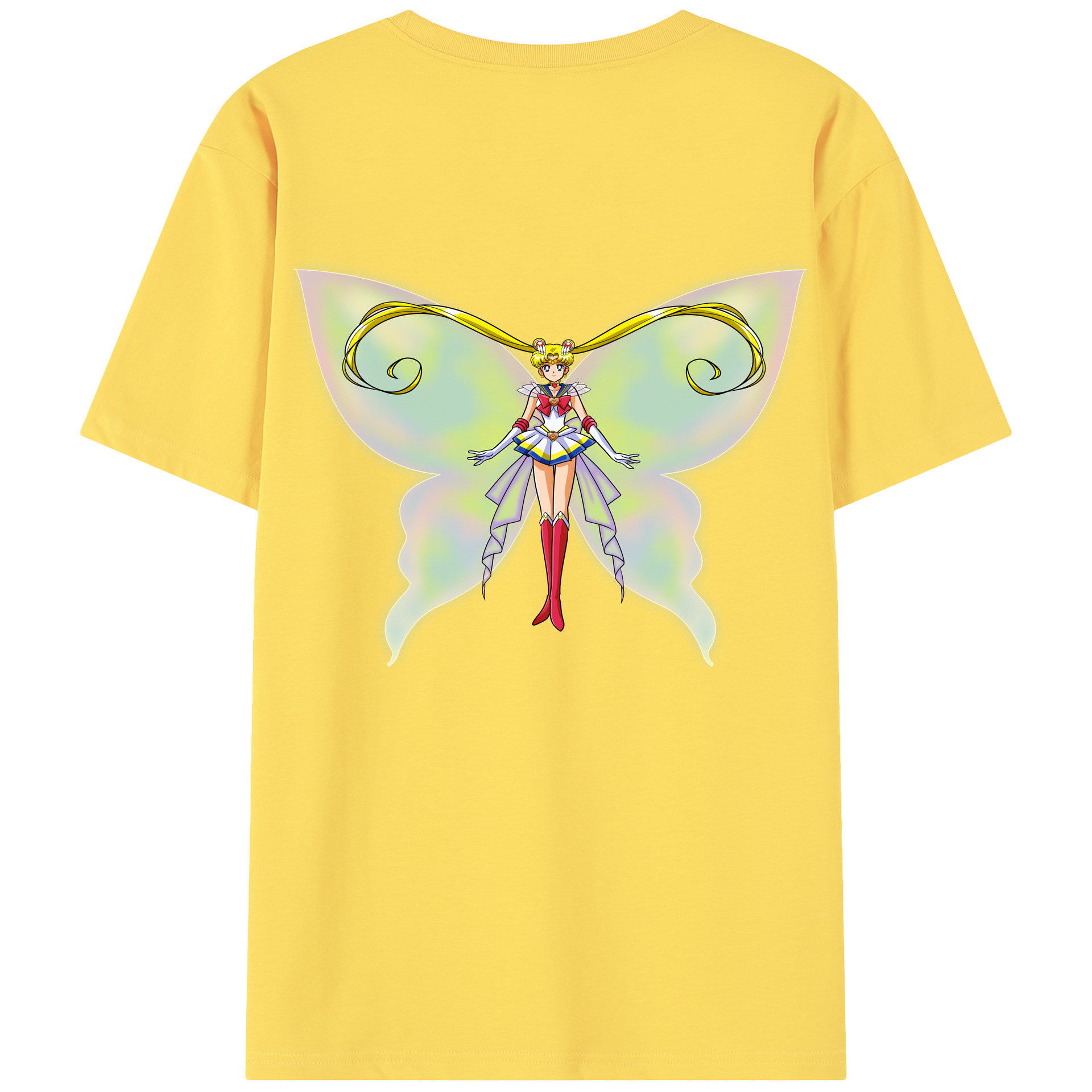 （画像用） 美少女戦士セーラームーン 月野 うさぎ つきの うさぎ Sailor Moon Tsukino Usagi 綿100％半袖Tシャツ（背面プリント）