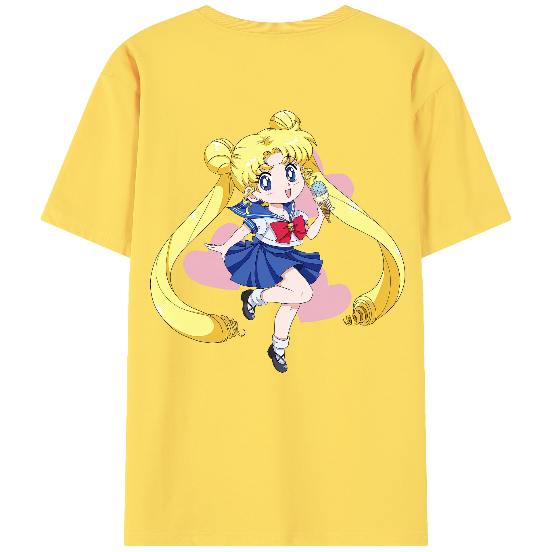 （画像用） 美少女戦士セーラームーン 愛野 美奈子 あいの みなこ Sailor Moon Aino Minako 綿100％半袖Tシャツ（背面プリント）