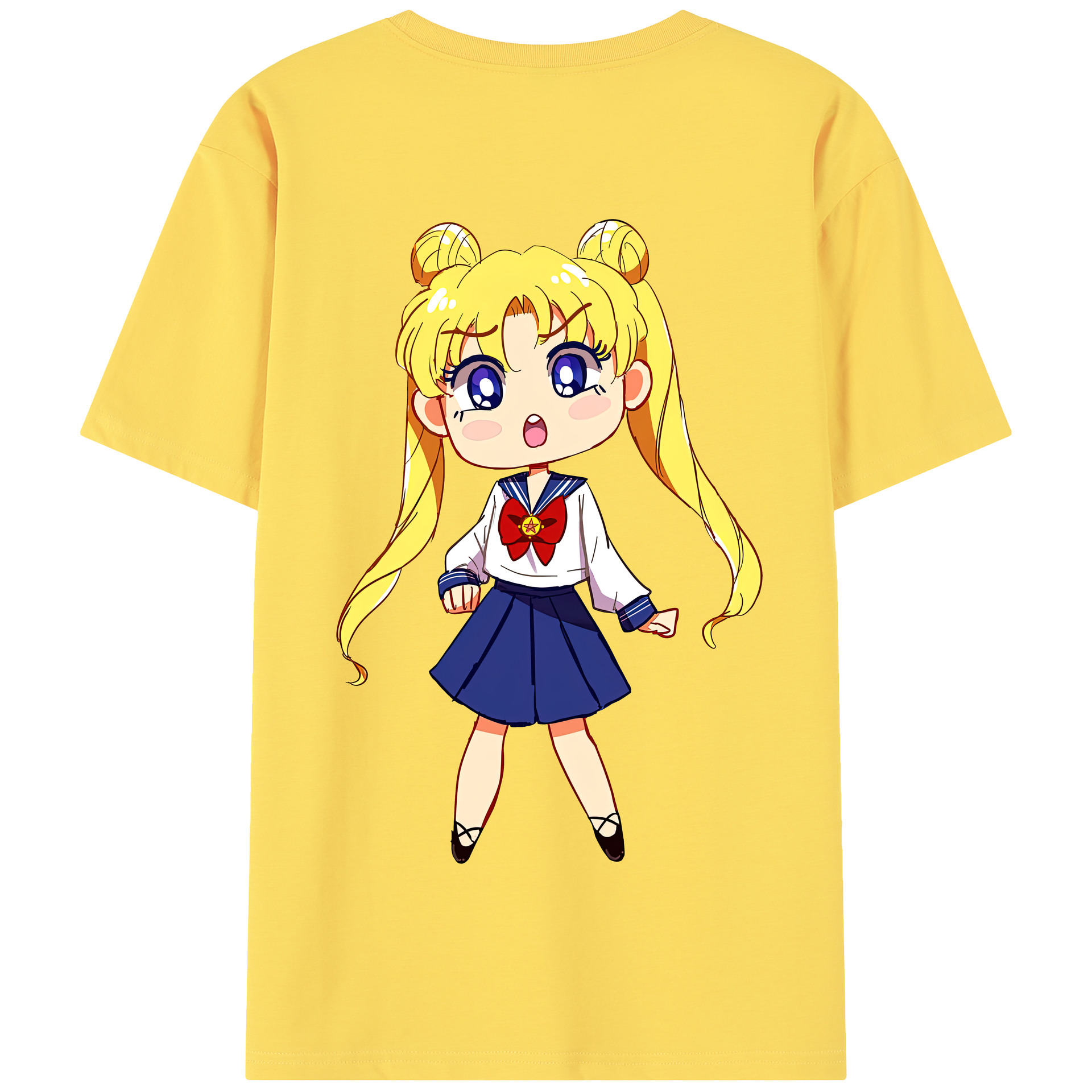 （画像用） 美少女戦士セーラームーン 愛野 美奈子 あいの みなこ Sailor Moon Aino Minako 綿100％半袖Tシャツ（背面プリント）