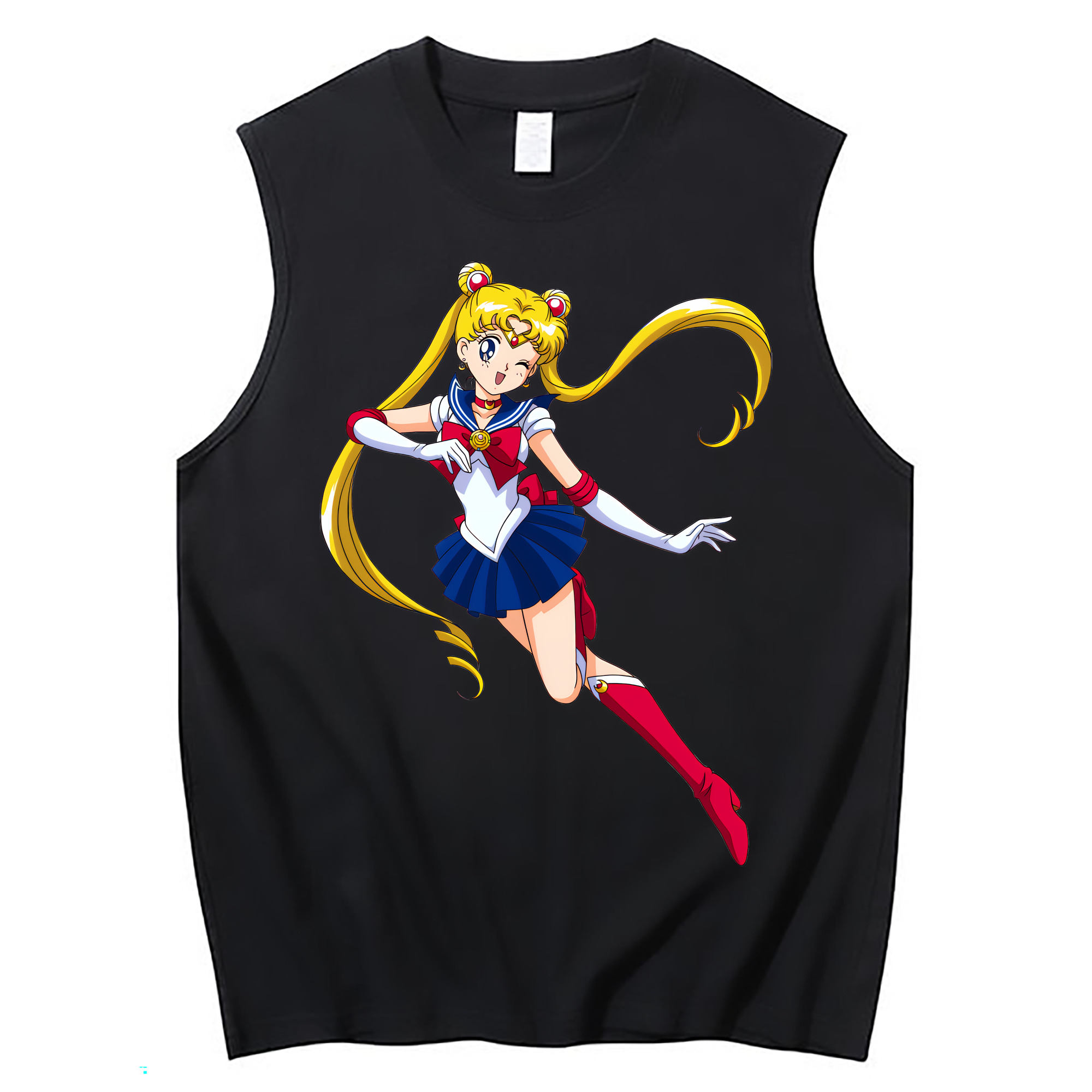 （画像用） 美少女戦士セーラームーン 月野 うさぎ つきの うさぎ Sailor Moon Tsukino Usagi コットン100％タンクトップ（フロントプリント）