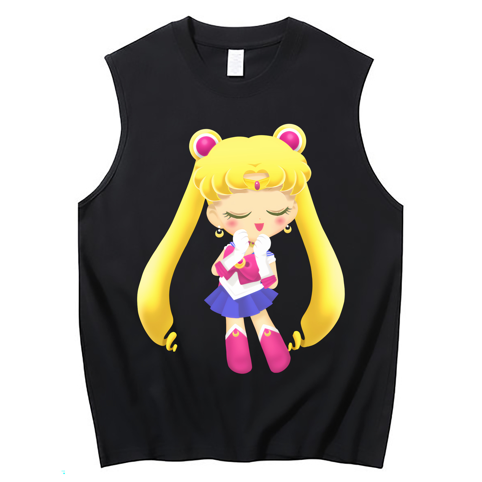 （画像用） 美少女戦士セーラームーン 月野 うさぎ つきの うさぎ Sailor Moon Tsukino Usagi コットン100％タンクトップ（フロントプリント）