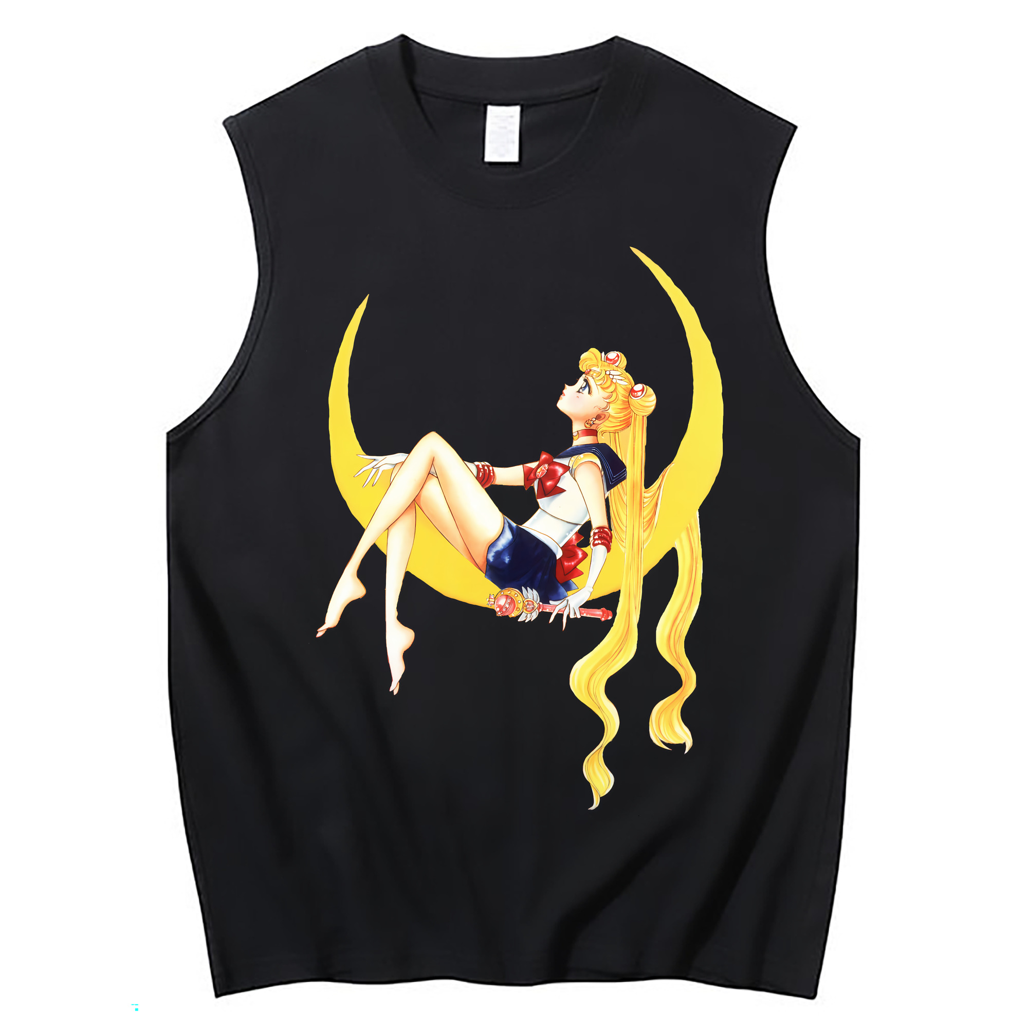（画像用） 美少女戦士セーラームーン 月野 うさぎ つきの うさぎ Sailor Moon Tsukino Usagi コットン100％タンクトップ（フロントプリント）