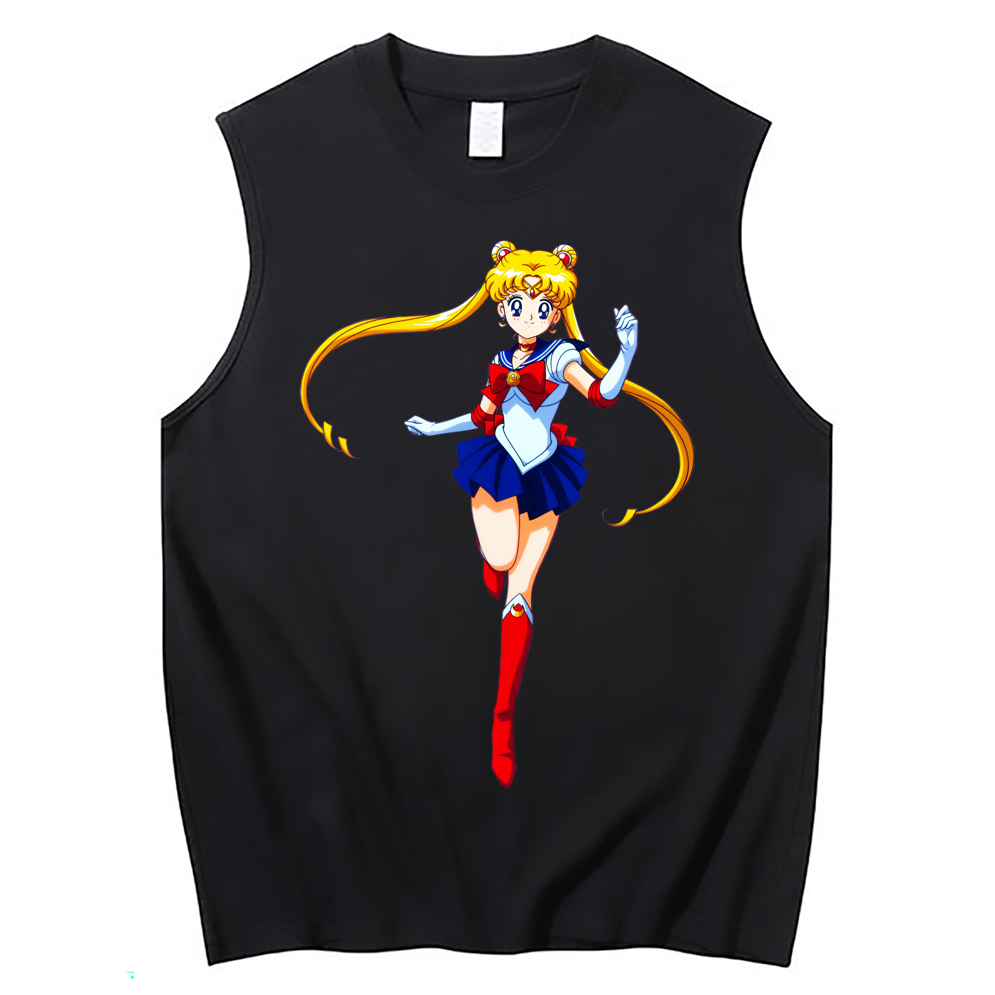 （画像用） 美少女戦士セーラームーン 月野 うさぎ つきの うさぎ Sailor Moon Tsukino Usagi コットン100％タンクトップ（フロントプリント）