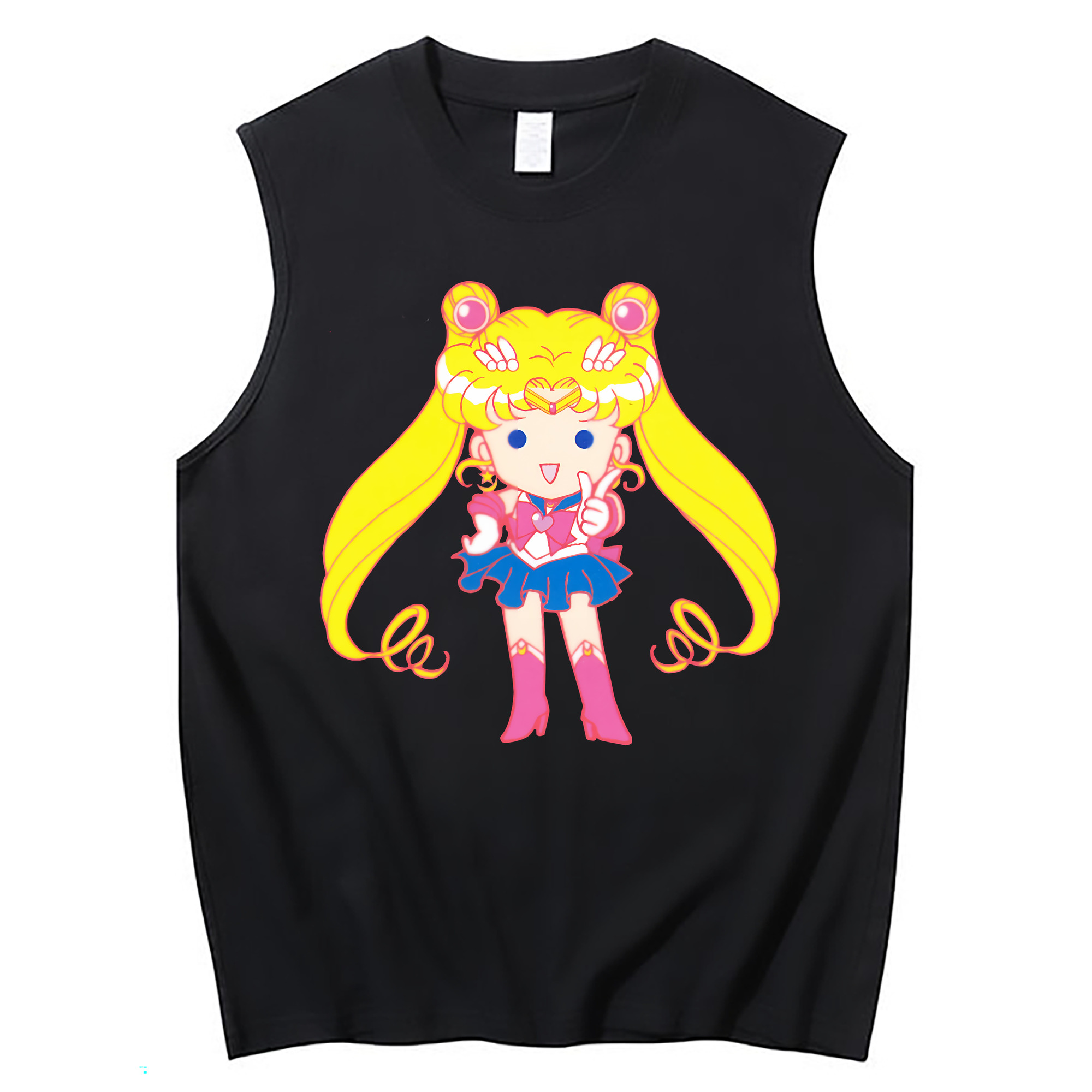 （画像用） 美少女戦士セーラームーン 月野 うさぎ つきの うさぎ Sailor Moon Tsukino Usagi コットン100％タンクトップ（フロントプリント）