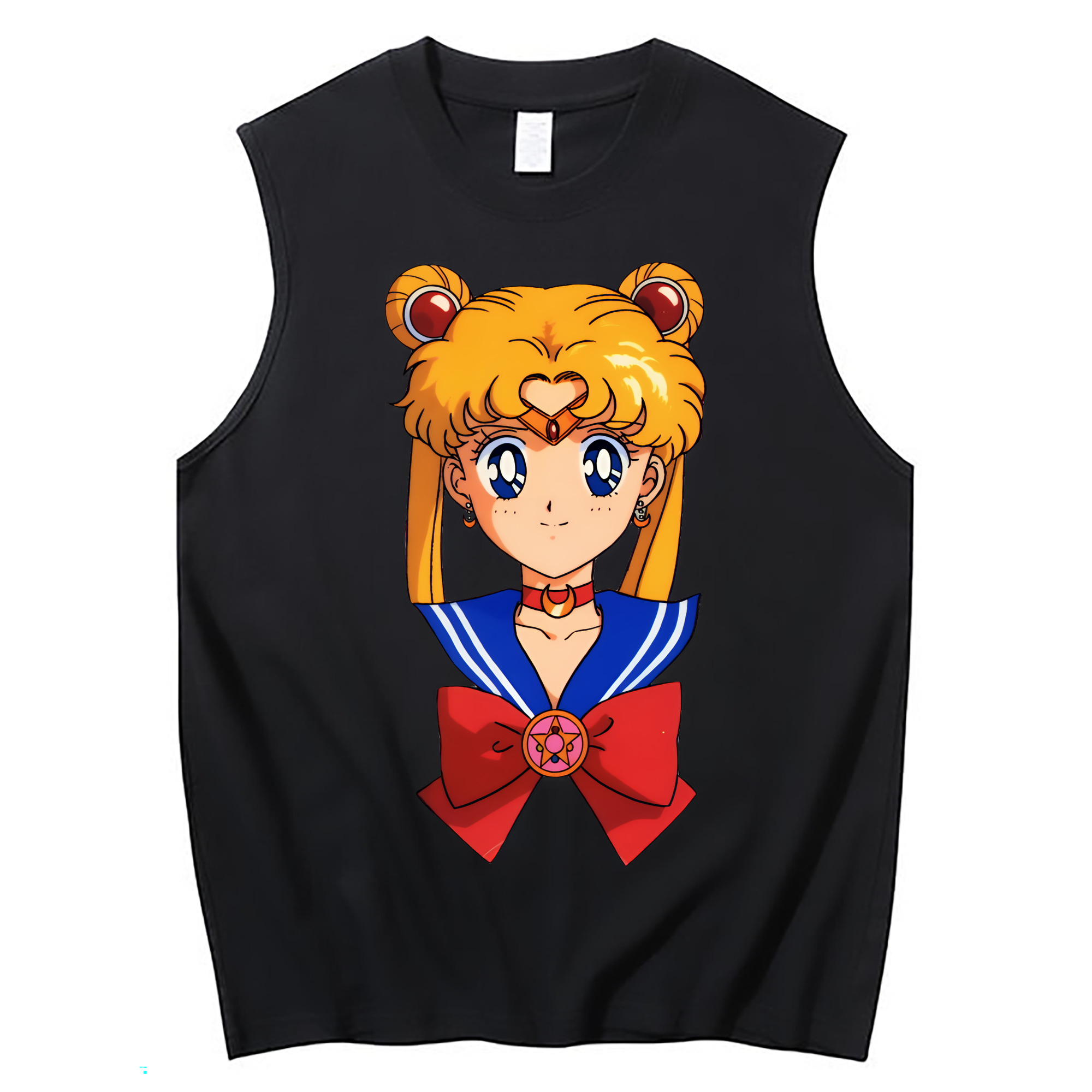 （画像用） 美少女戦士セーラームーン 月野 うさぎ つきの うさぎ Sailor Moon Tsukino Usagi コットン100％タンクトップ（フロントプリント）