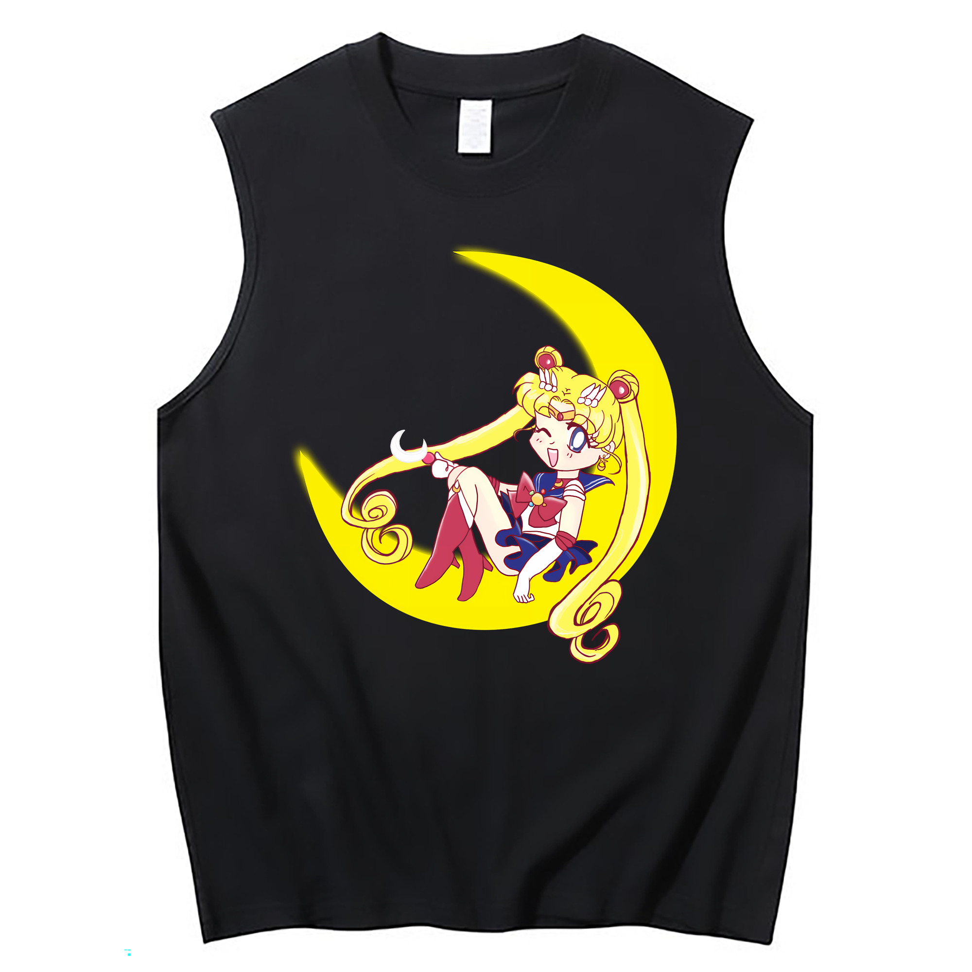 （画像用） 美少女戦士セーラームーン 月野 うさぎ つきの うさぎ Sailor Moon Tsukino Usagi コットン100％タンクトップ（フロントプリント）