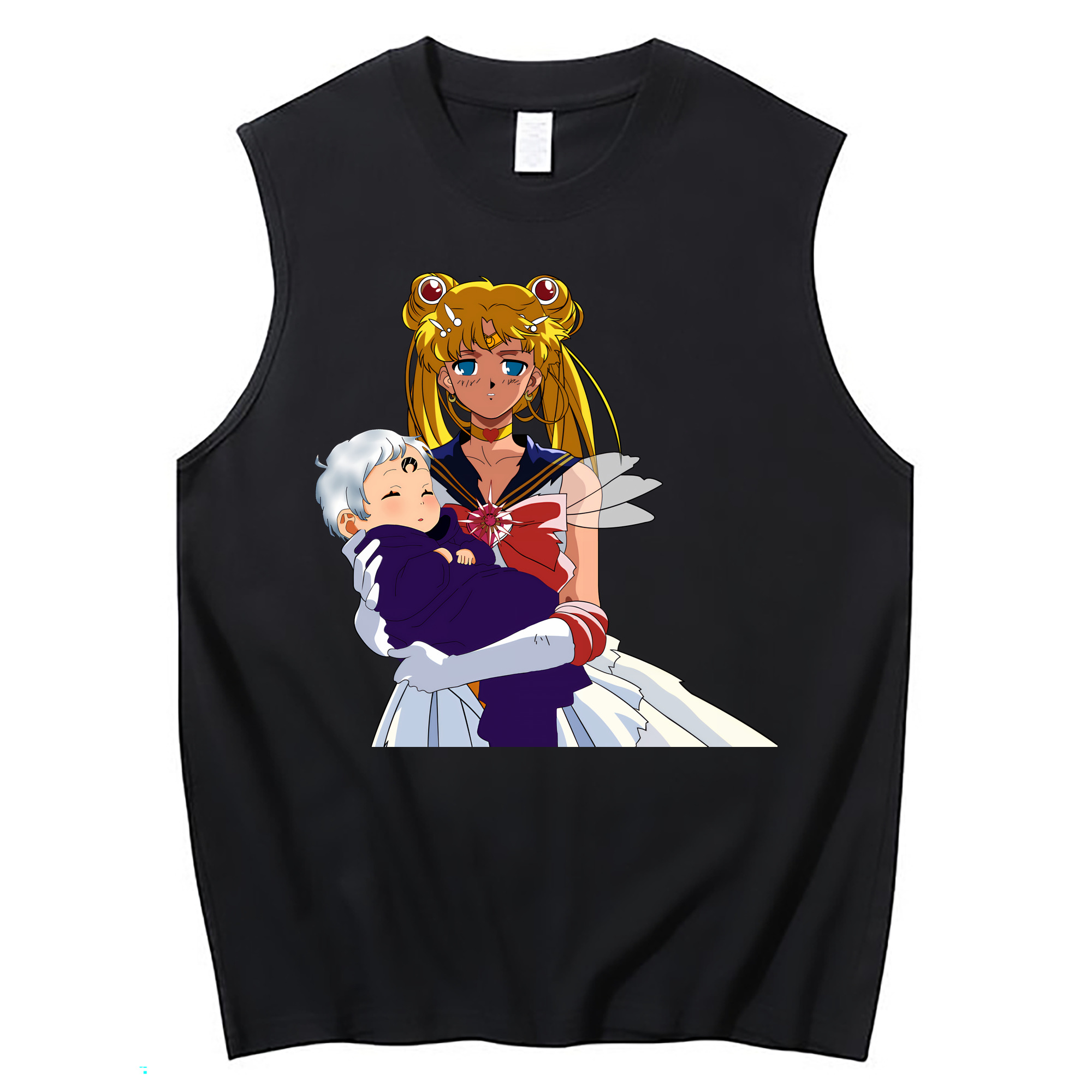 （画像用） 美少女戦士セーラームーン 月野 うさぎ つきの うさぎ Sailor Moon Tsukino Usagi コットン100％タンクトップ（フロントプリント）