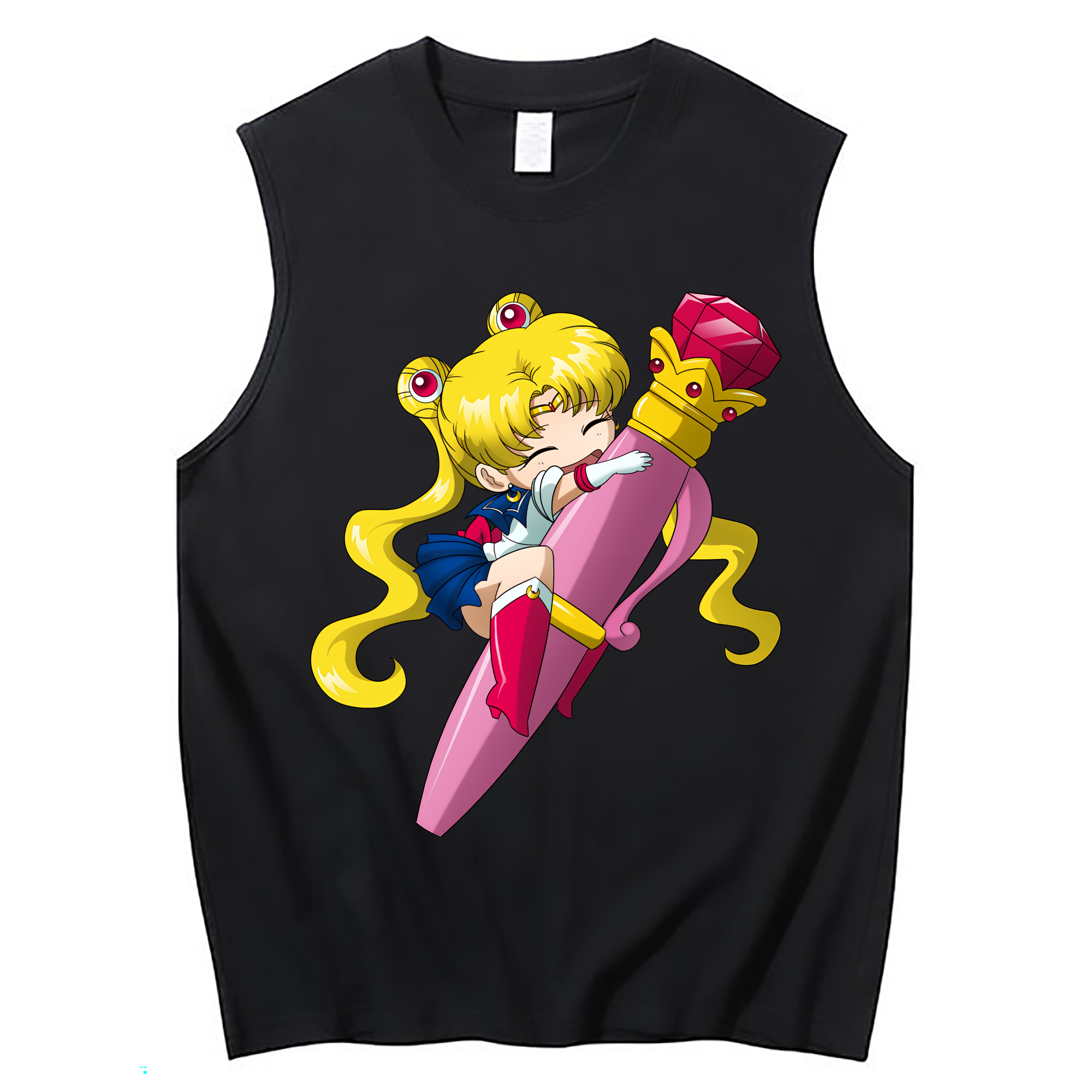 （画像用） 美少女戦士セーラームーン 月野 うさぎ つきの うさぎ Sailor Moon Tsukino Usagi コットン100％タンクトップ（フロントプリント）