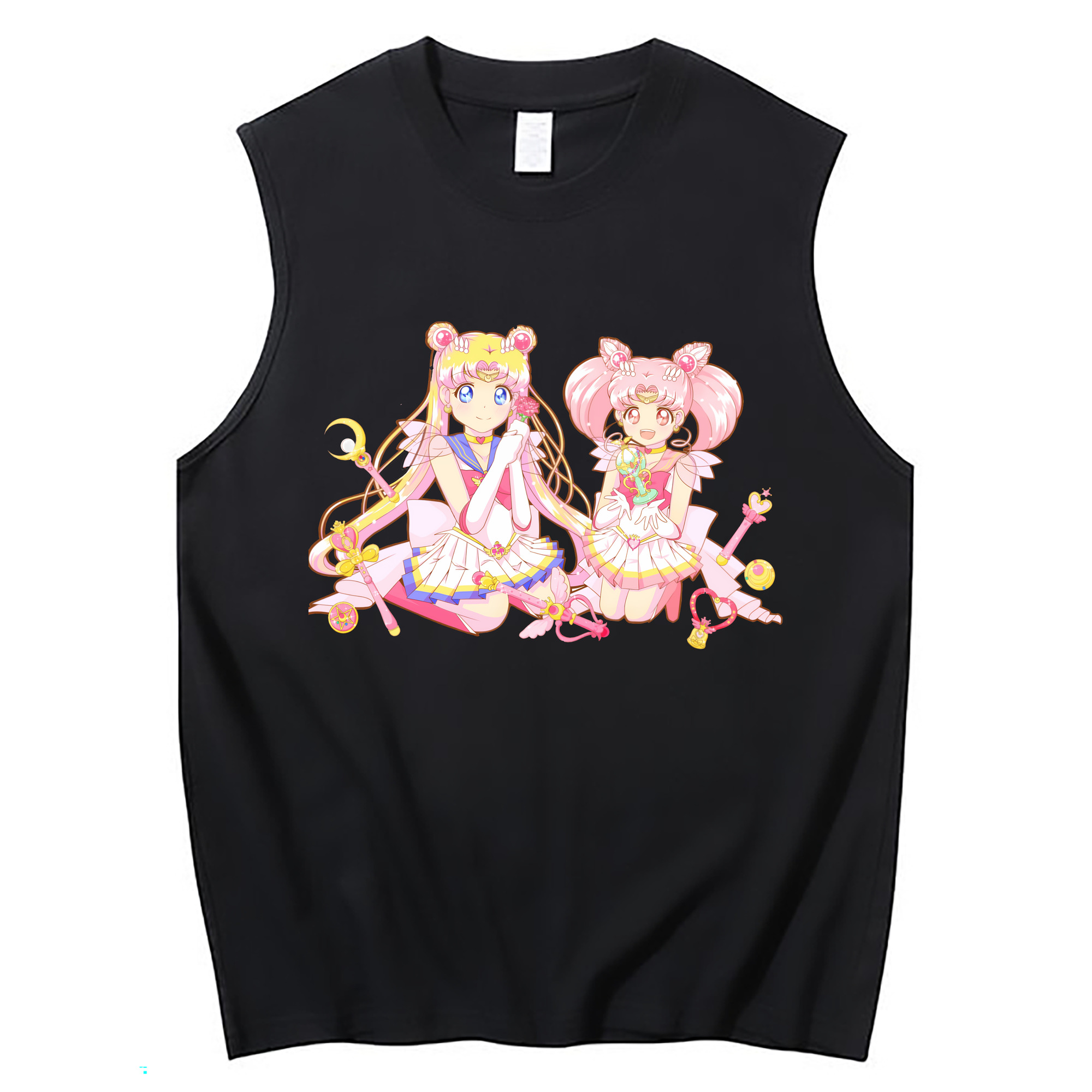 （画像用） 美少女戦士セーラームーン 月野 うさぎ つきの うさぎ Sailor Moon Tsukino Usagi コットン100％タンクトップ（フロントプリント）