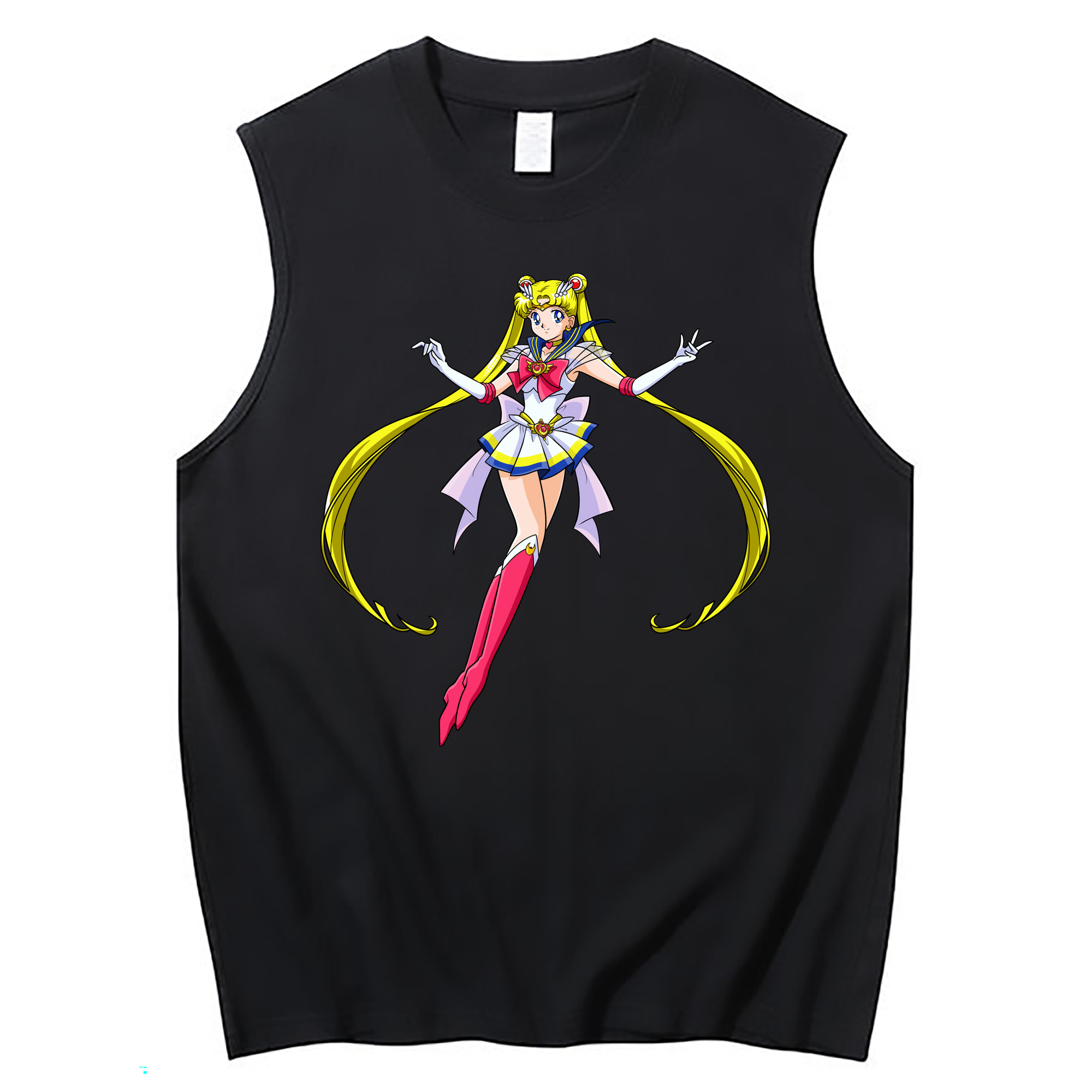 （画像用） 美少女戦士セーラームーン 月野 うさぎ つきの うさぎ Sailor Moon Tsukino Usagi コットン100％タンクトップ（フロントプリント）