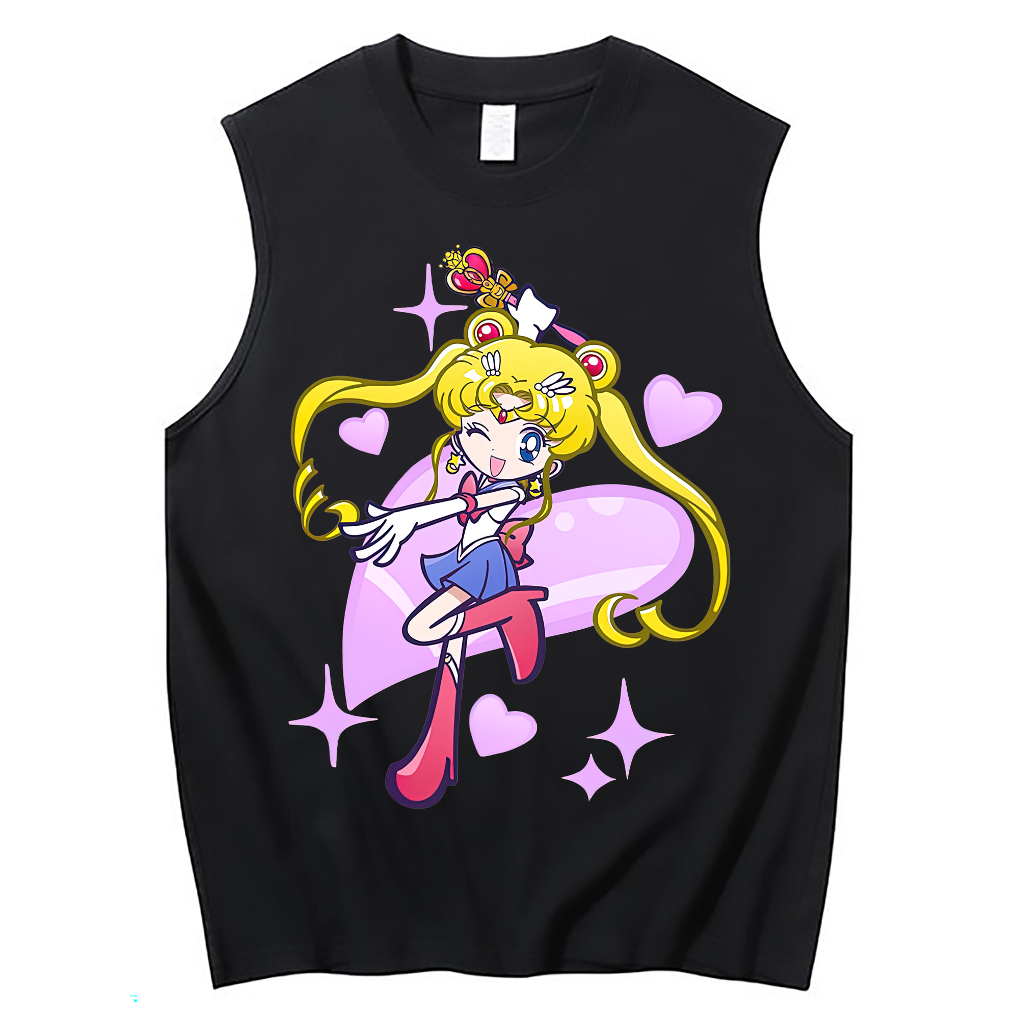 （画像用） 美少女戦士セーラームーン 月野 うさぎ つきの うさぎ Sailor Moon Tsukino Usagi コットン100％タンクトップ（フロントプリント）