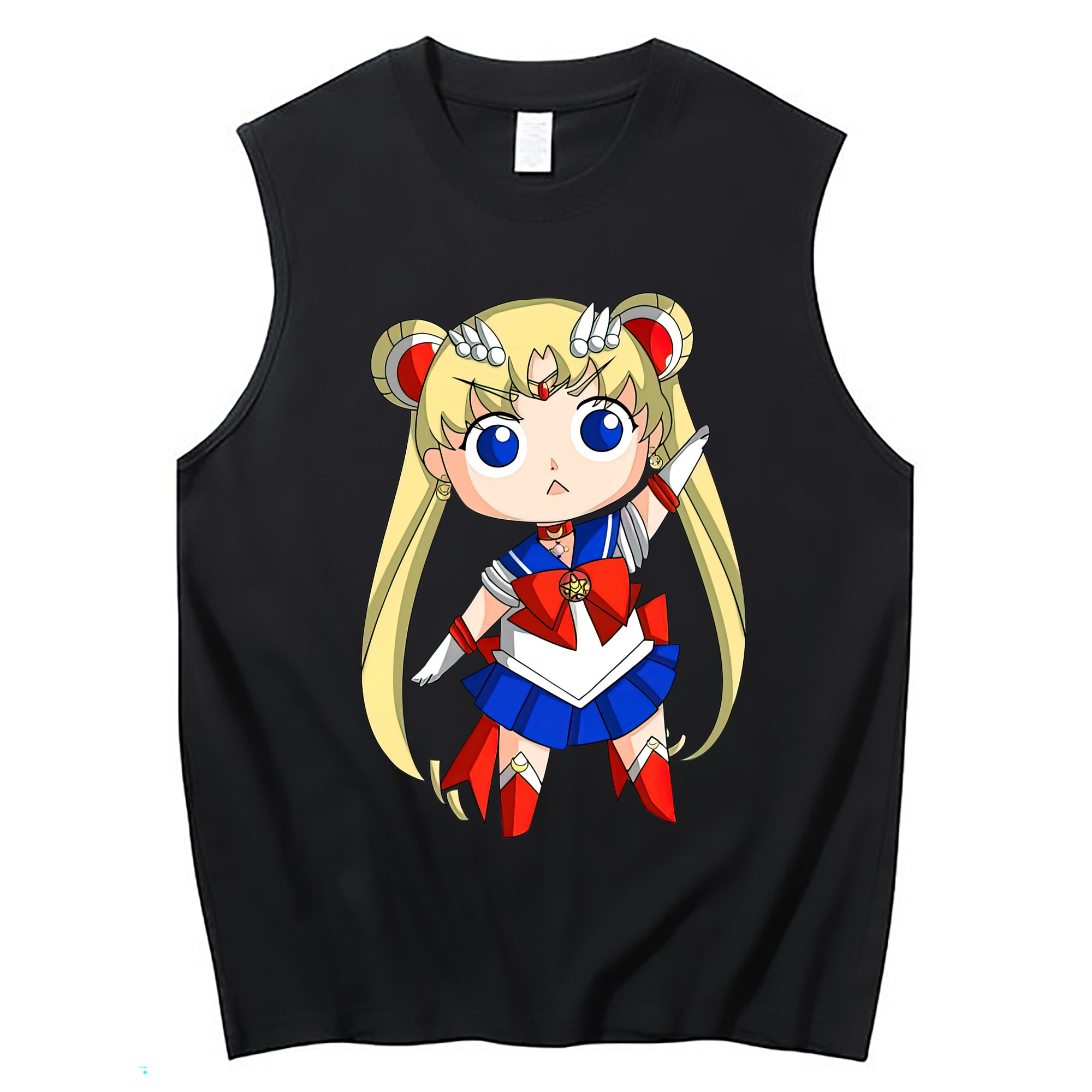 （画像用） 美少女戦士セーラームーン 月野 うさぎ つきの うさぎ Sailor Moon Tsukino Usagi コットン100％タンクトップ（フロントプリント）